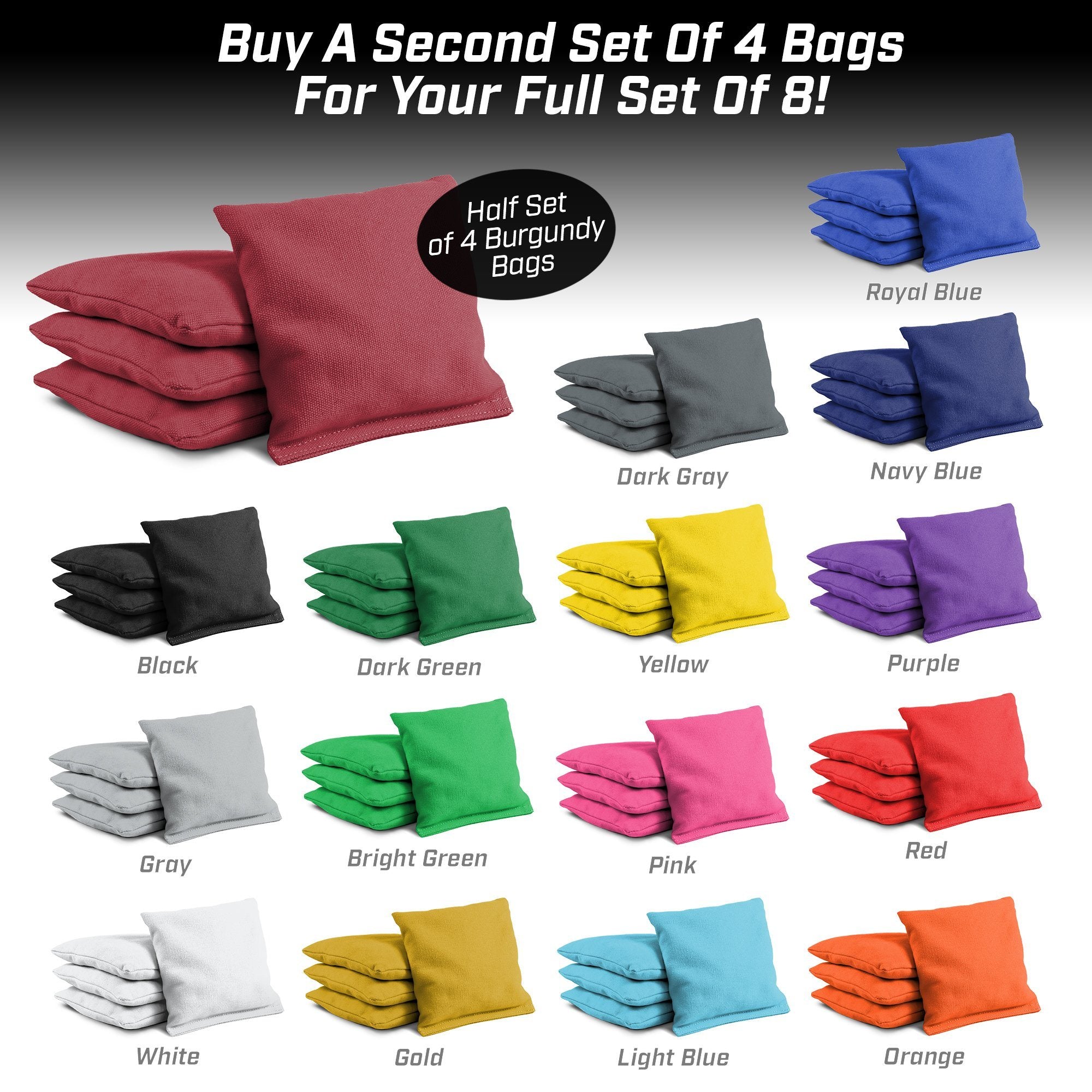 a set of four different colored pillows