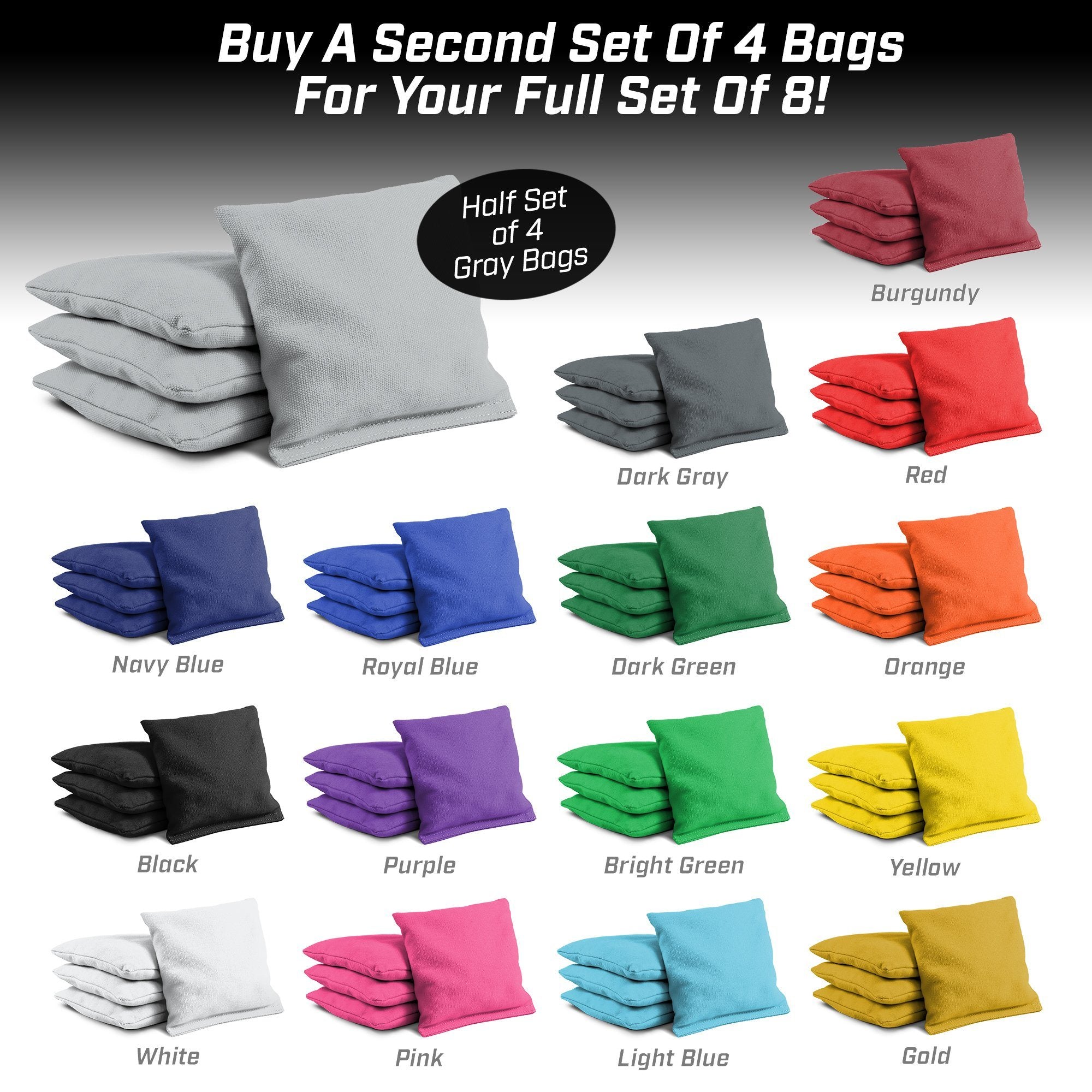 a set of four pairs of gloves with different colors