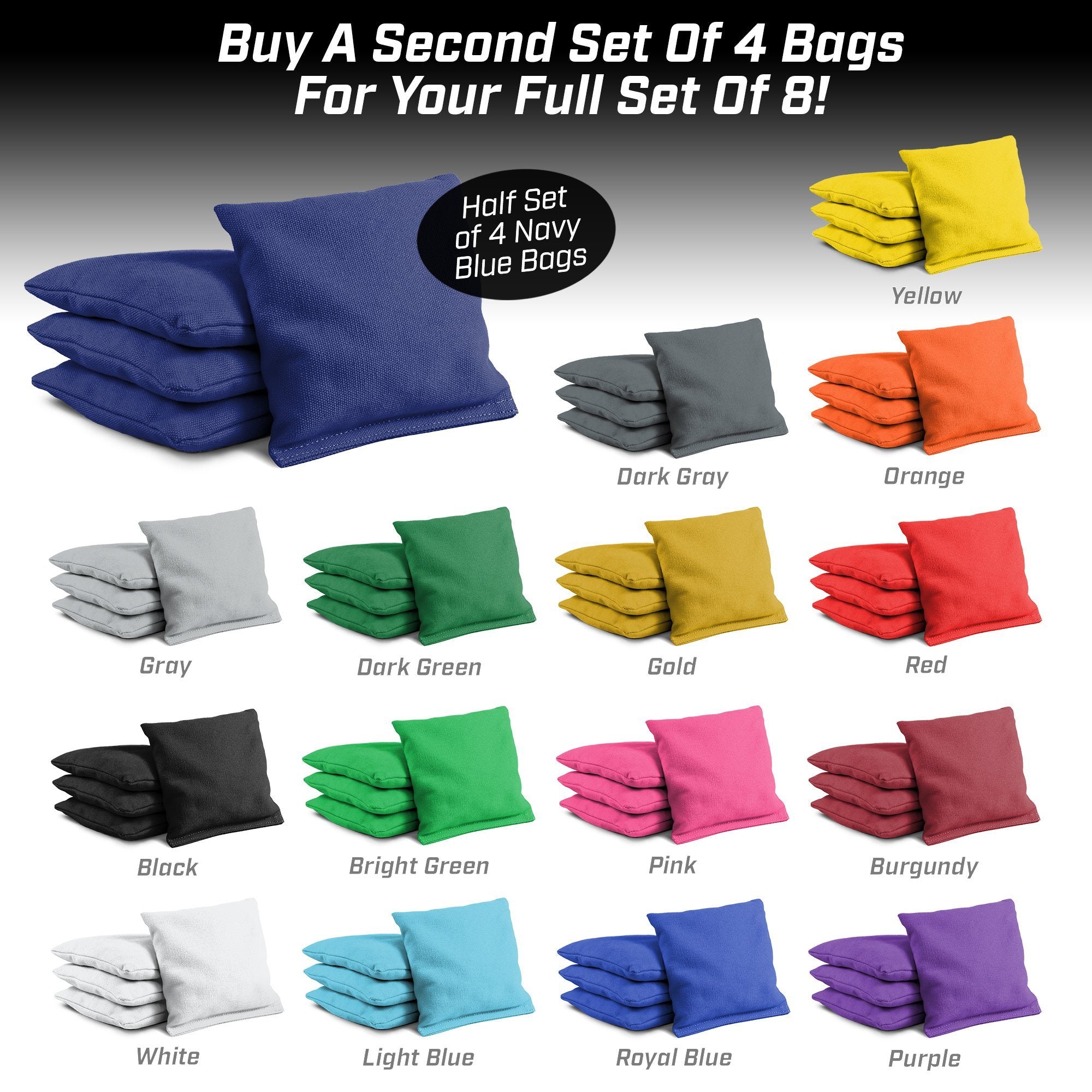 a set of four different colored pillows