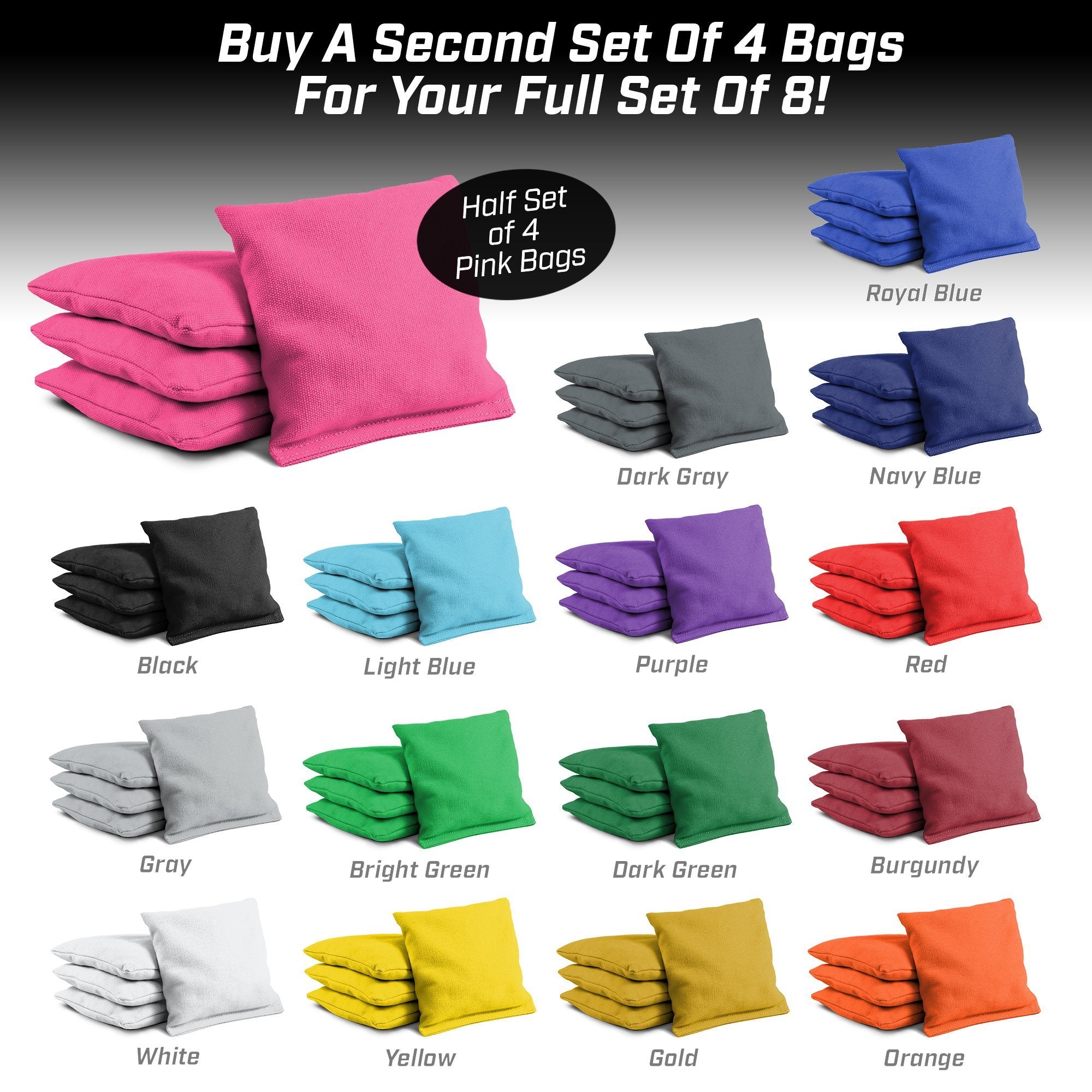 a set of four different colored gloves