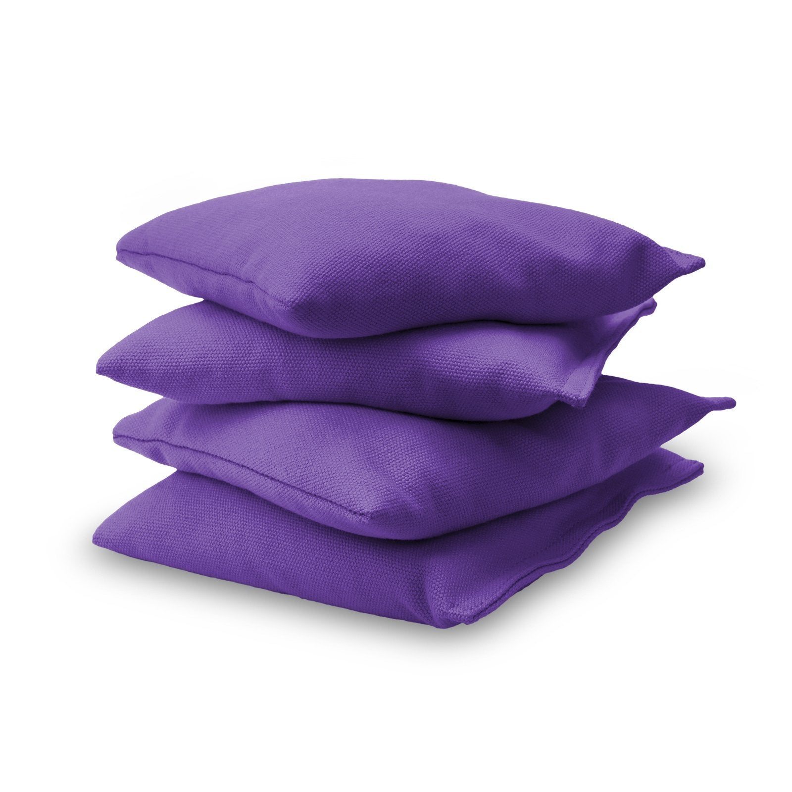 a stack of purple pillows