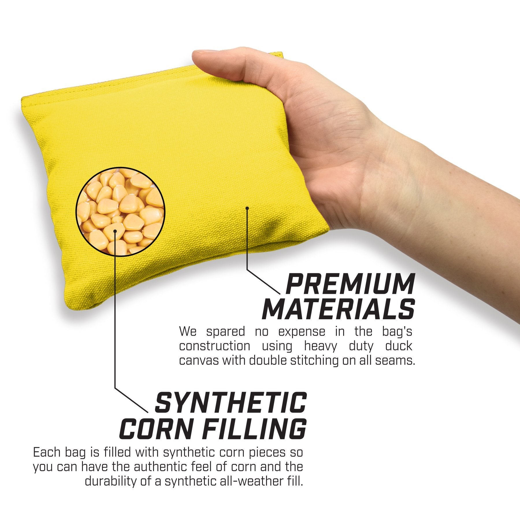 a hand holding a yellow bag with peanuts