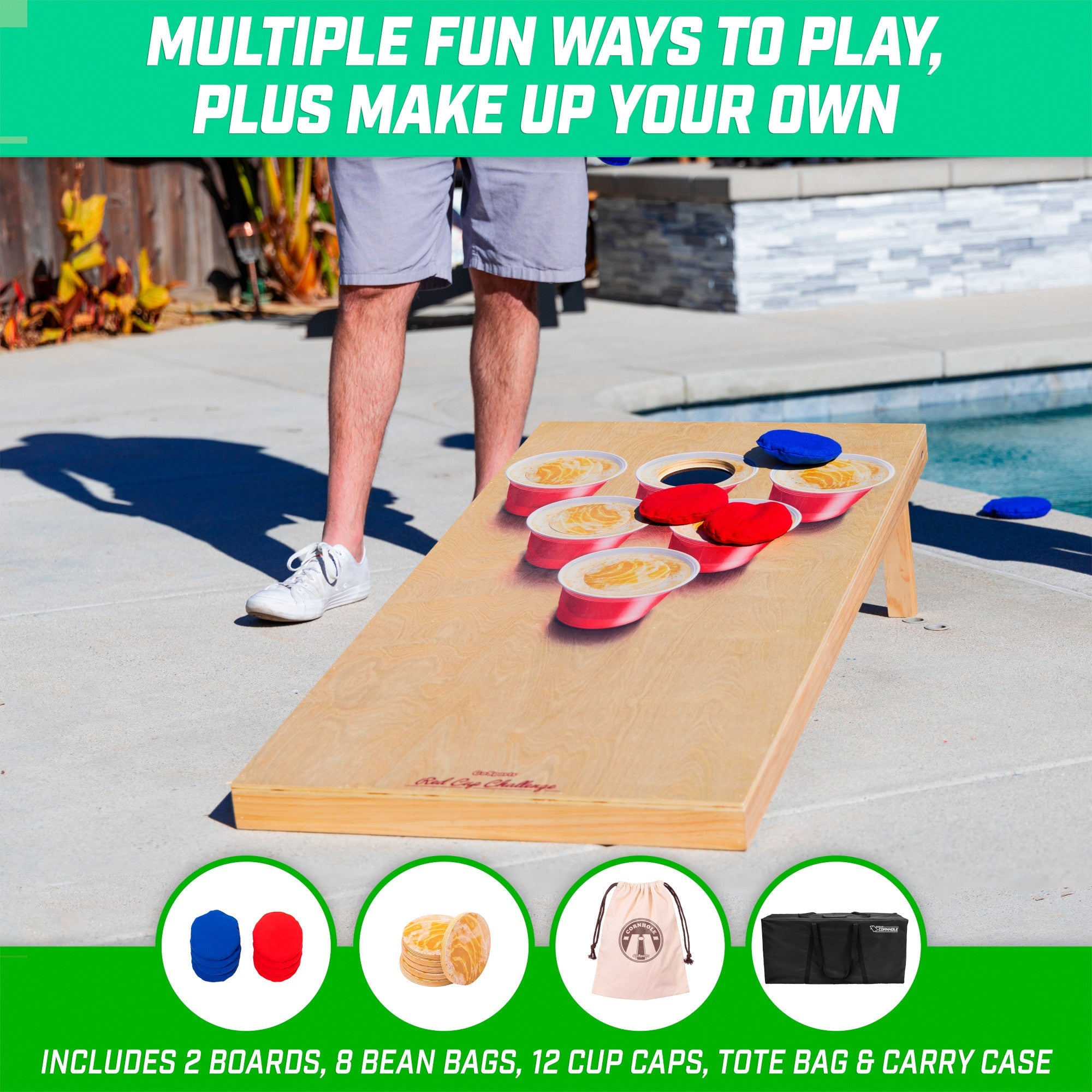 a man standing on a wooden board with a bowl of food