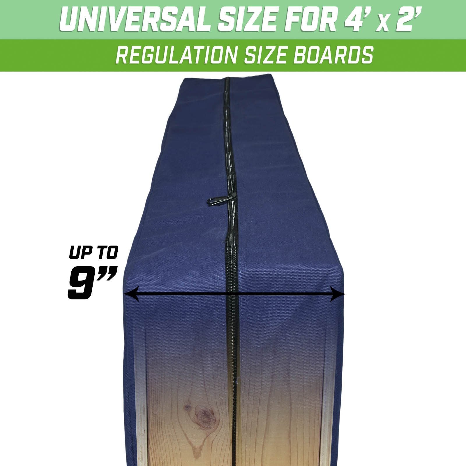 a pair of blue and brown colored boards with a zipper