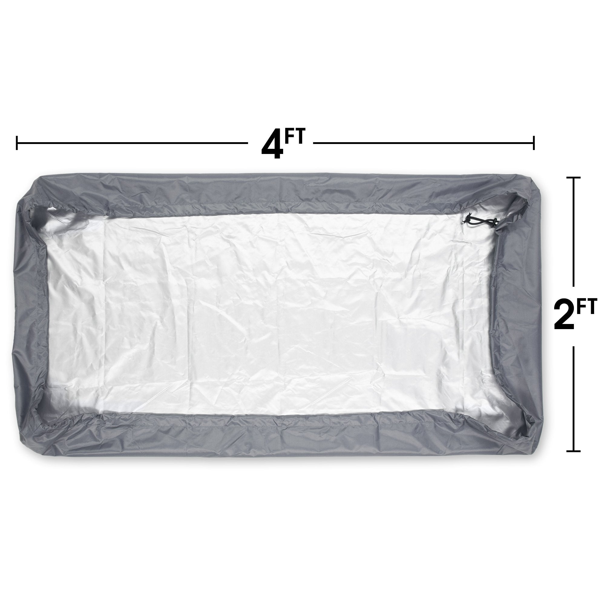 the dimensions of the large plastic tray