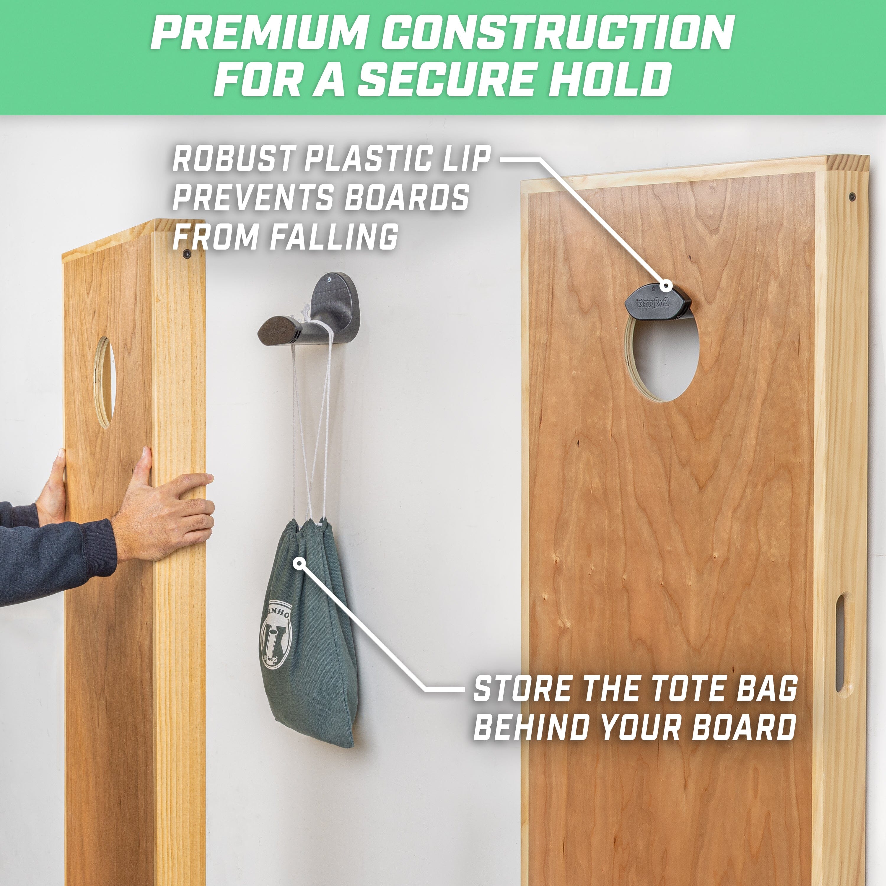 a person holding a bag and a door handle