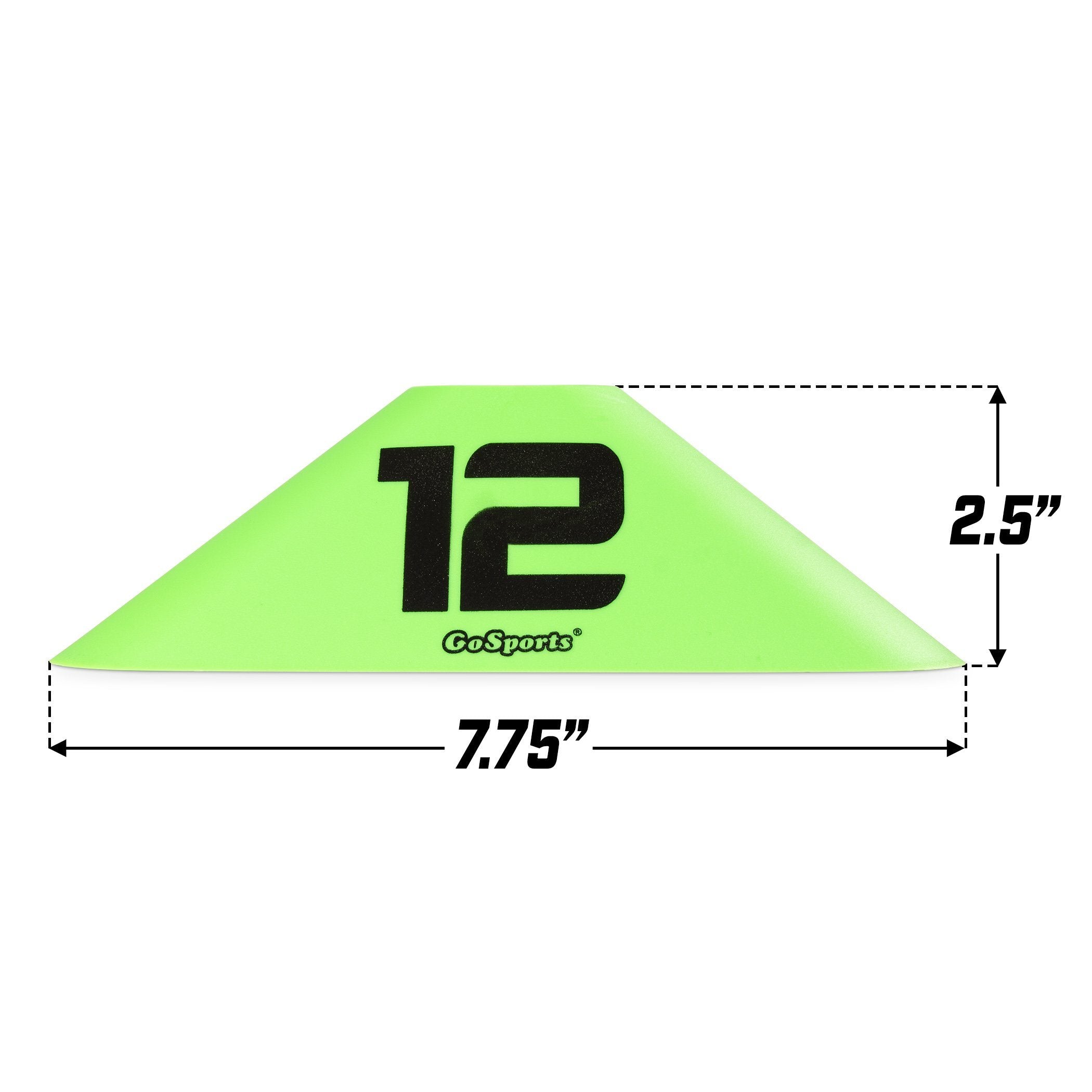 the green triangle with the number 12 on it