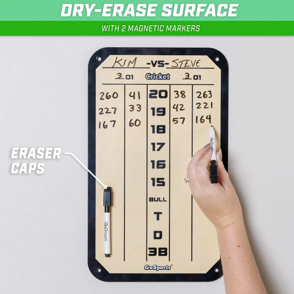 GoSports Dry Erase Steel Darts Scoreboard Playgosports.com 