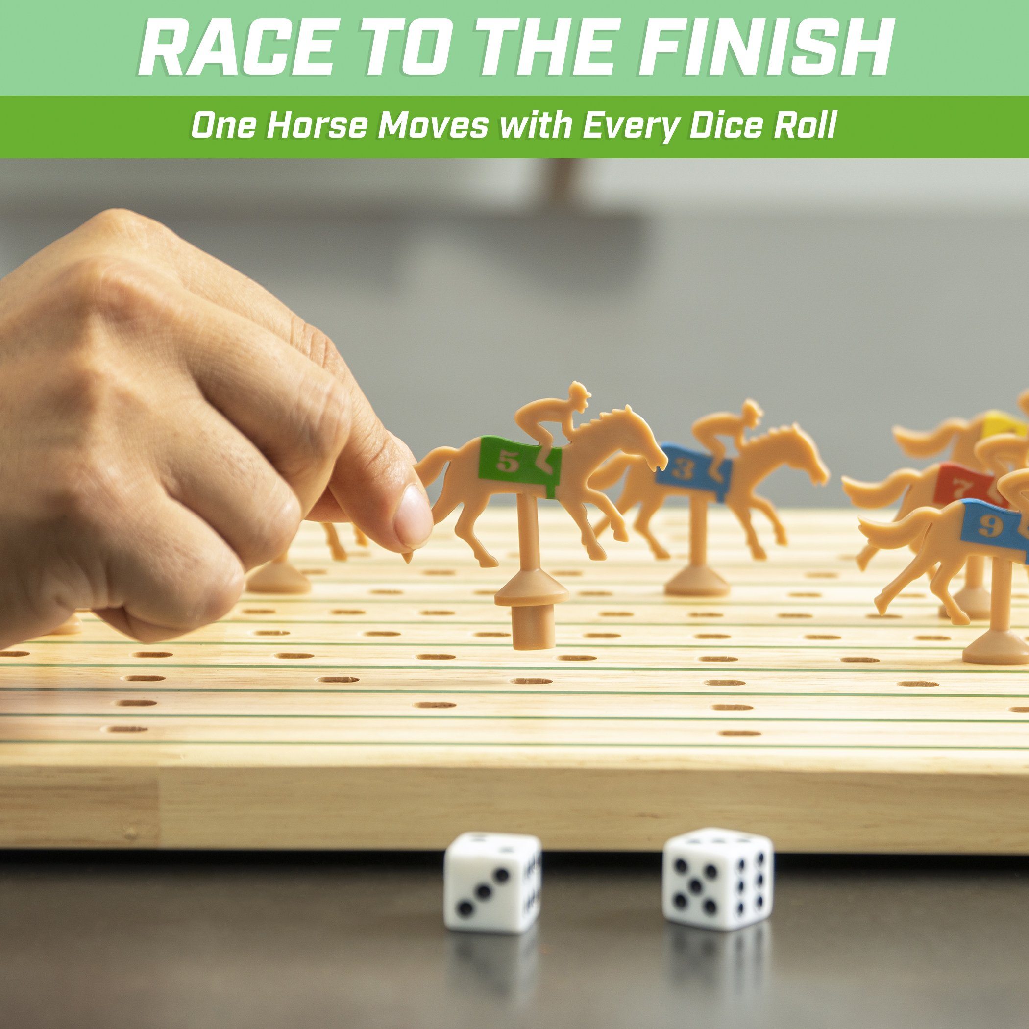 a person playing a game with dice and dice