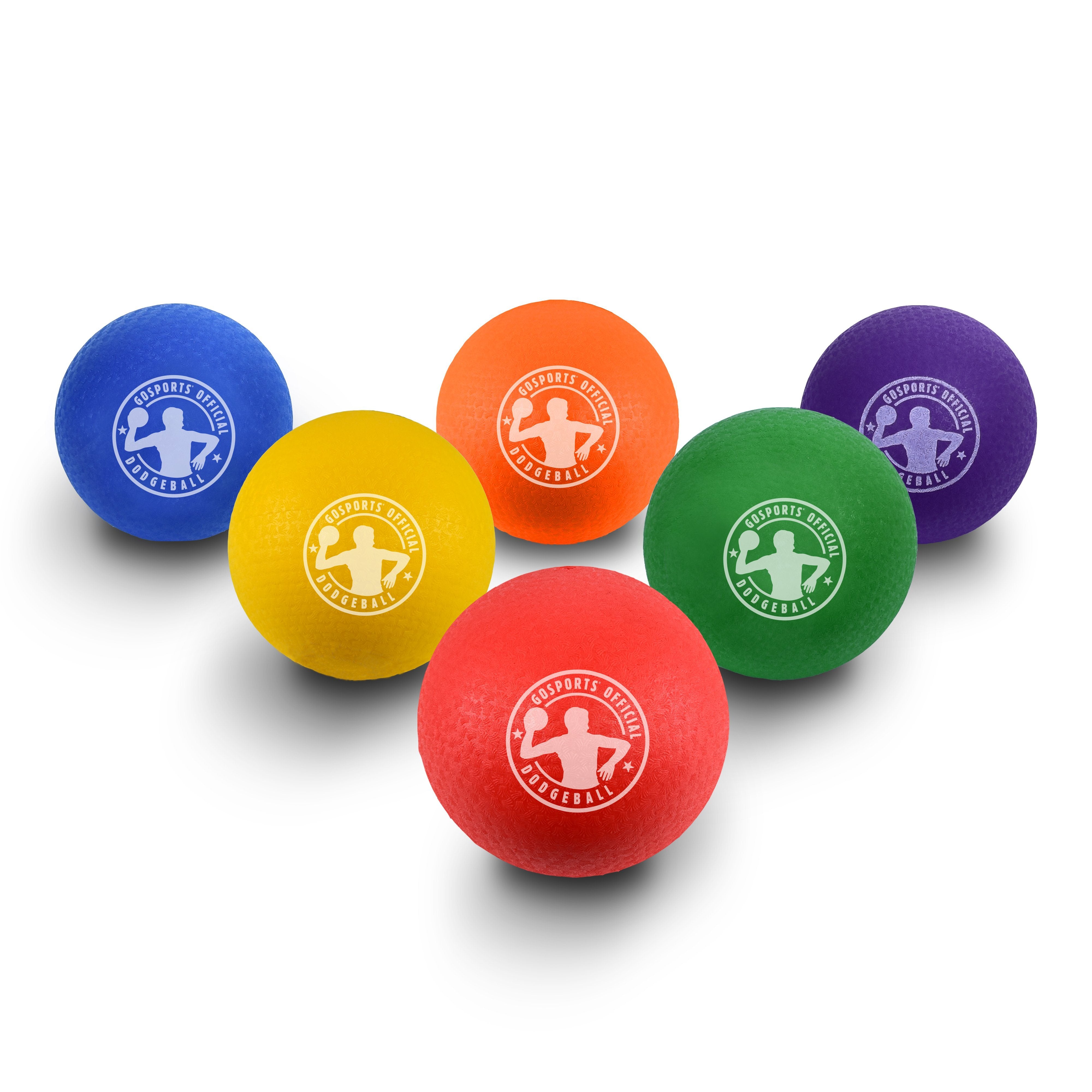 a set of six colored balls with the logo of the team