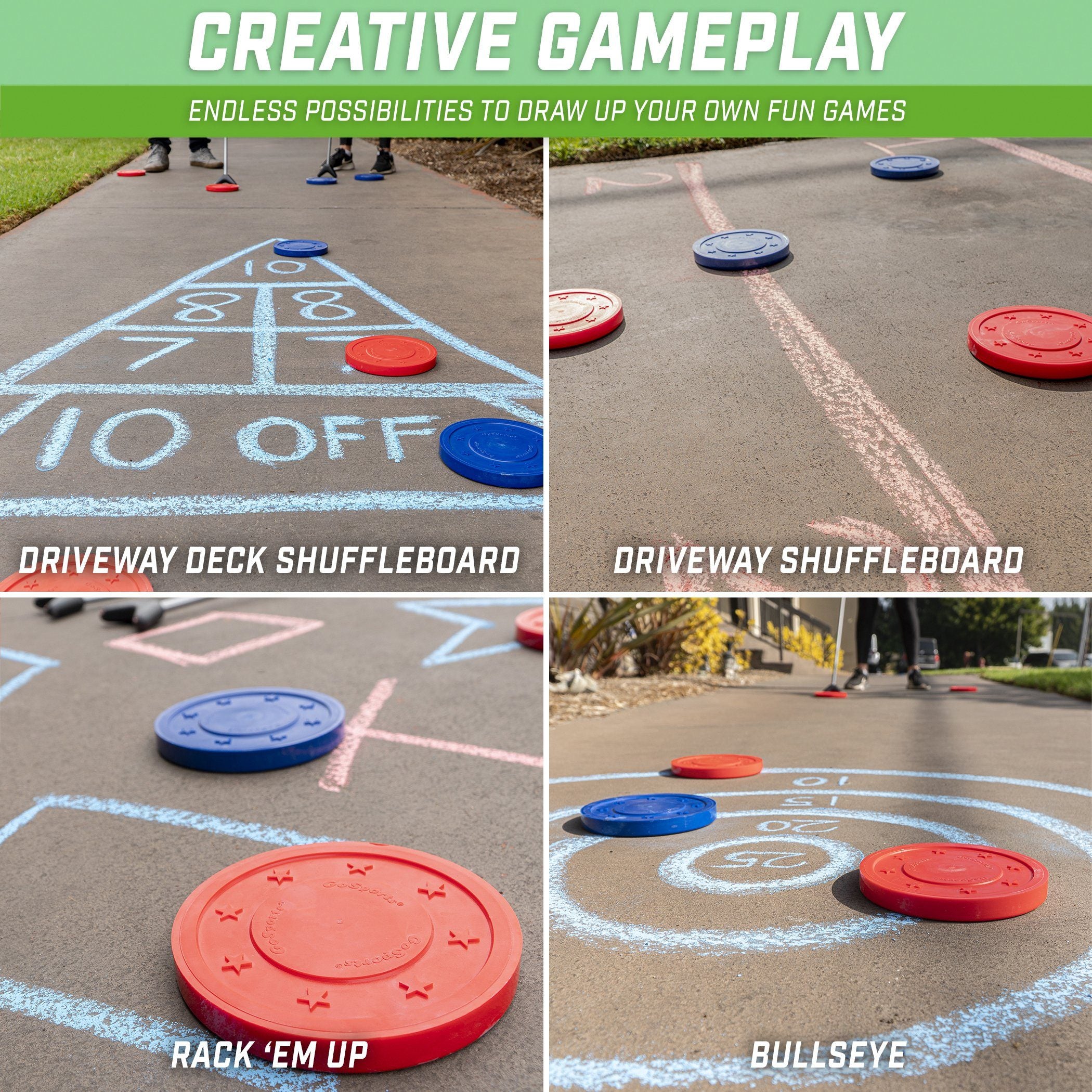 a collage of a street with chalk drawings on it
