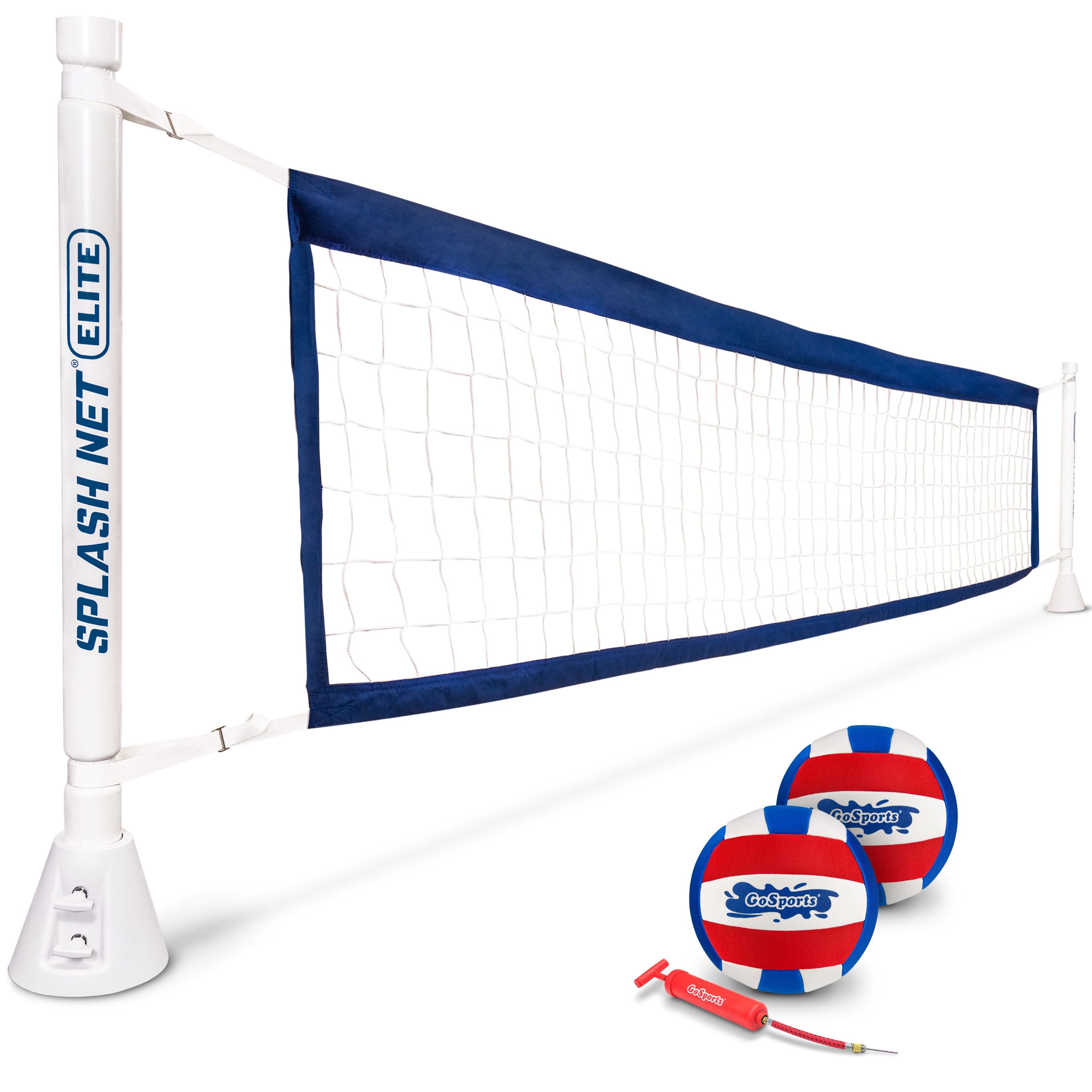 a volleyball set with a ball and net