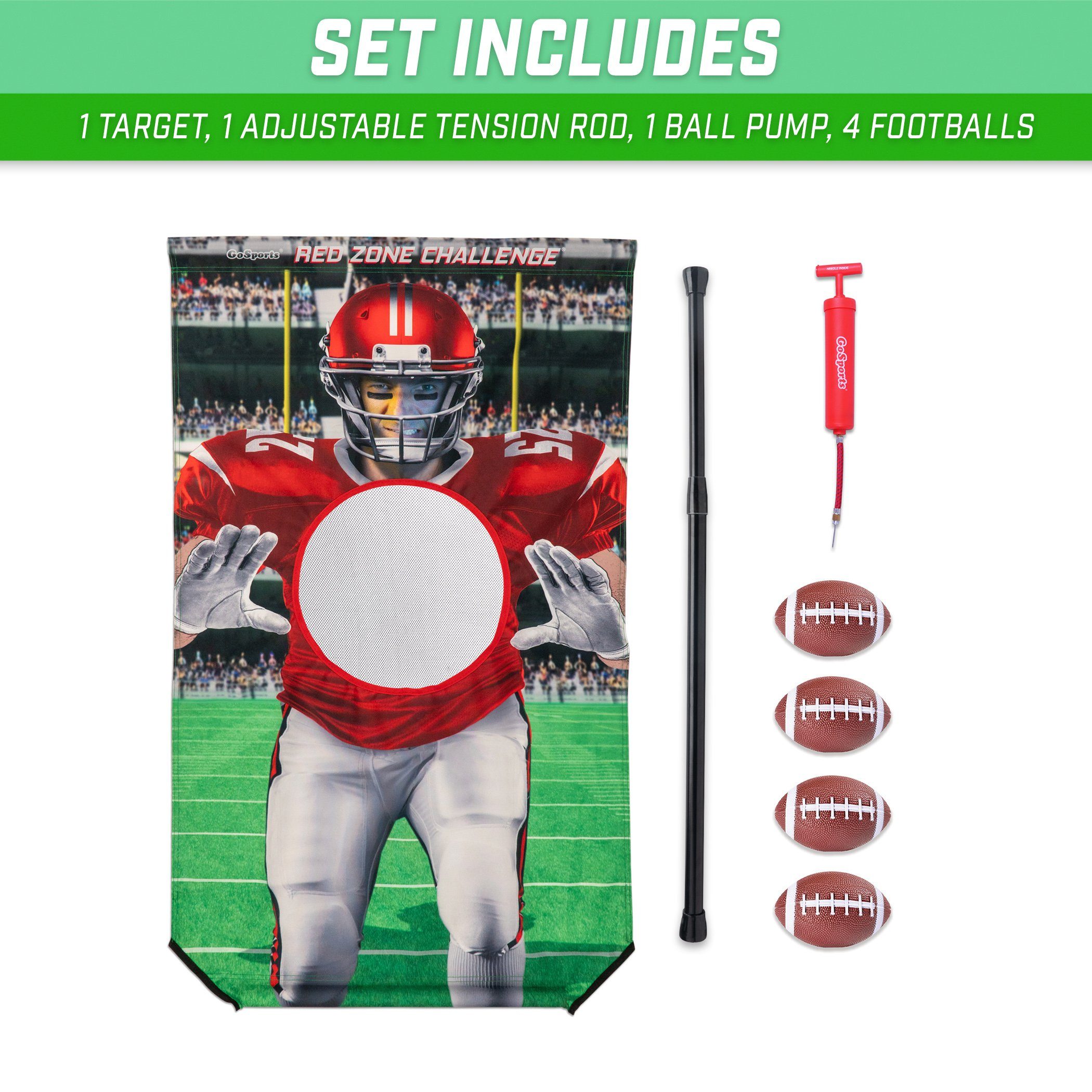 a football player with a football ball and a football sticker