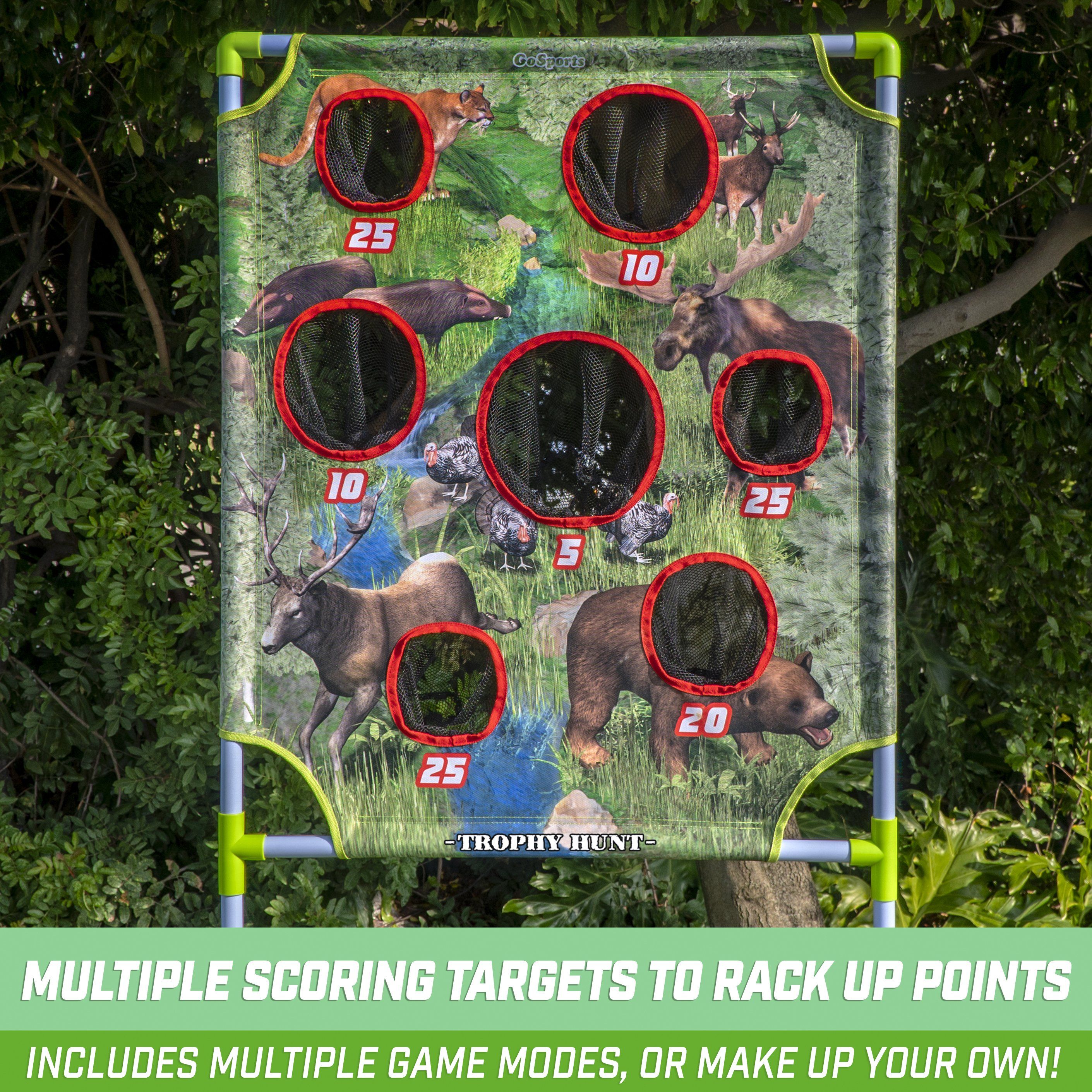 a game board with a picture of a moose and a deer