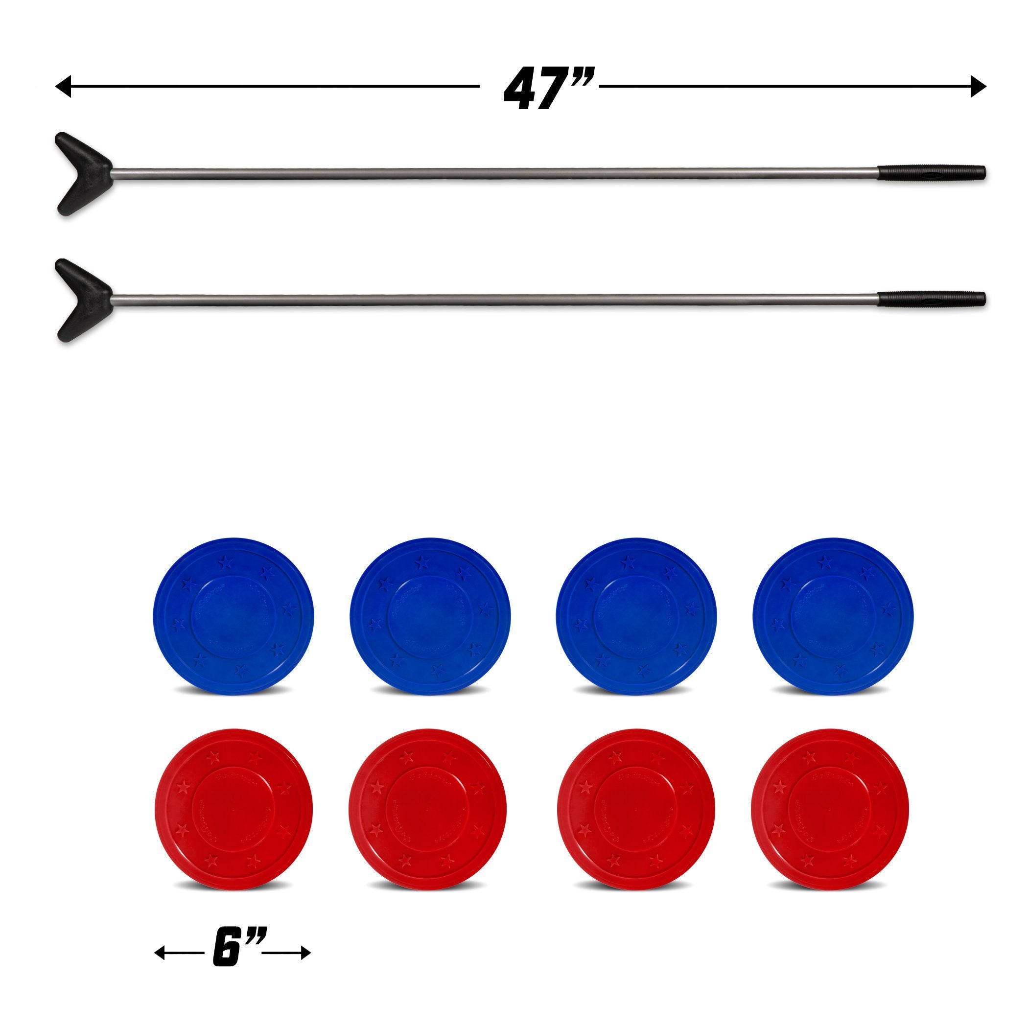 a set of four red, white and blue plastic darts