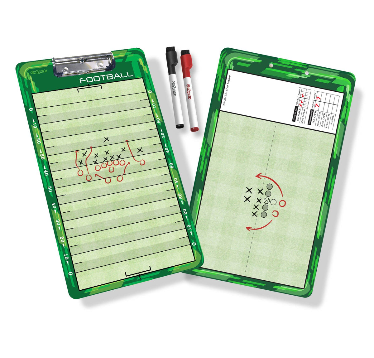GoSports Football Coaches DryErase Clipboards