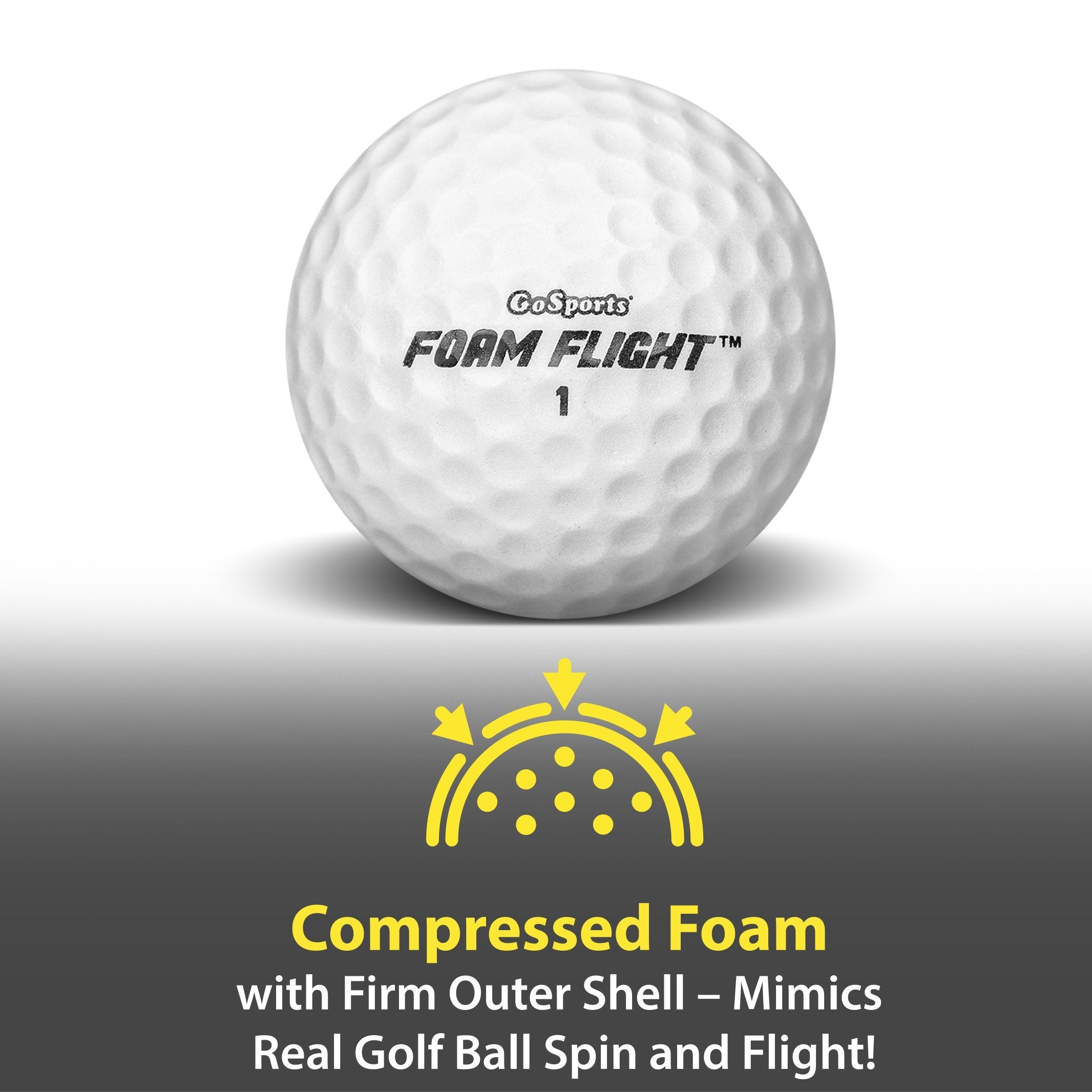 a golf ball with the logo for the golf ball company