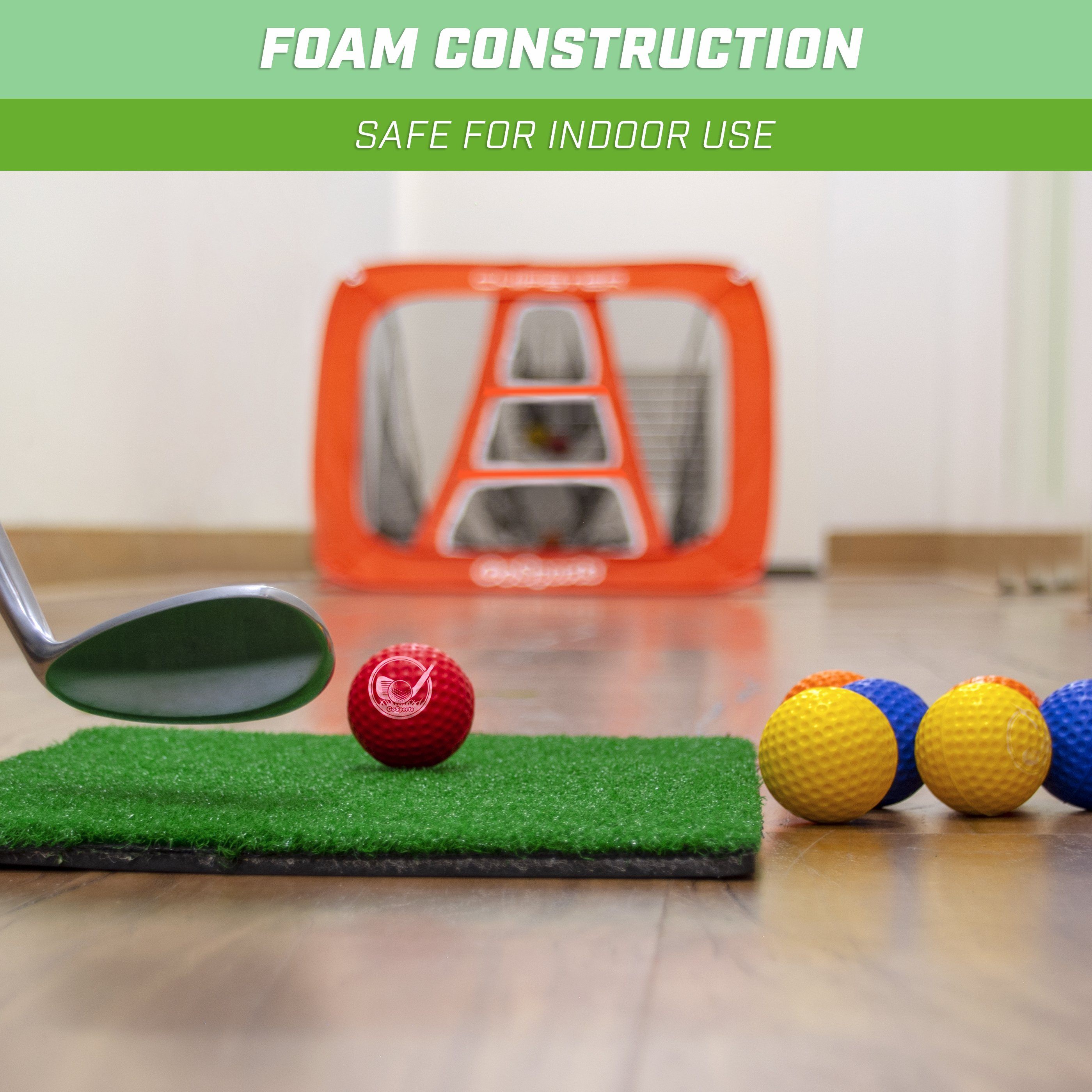 a golf ball and a golf club with the words fa construction