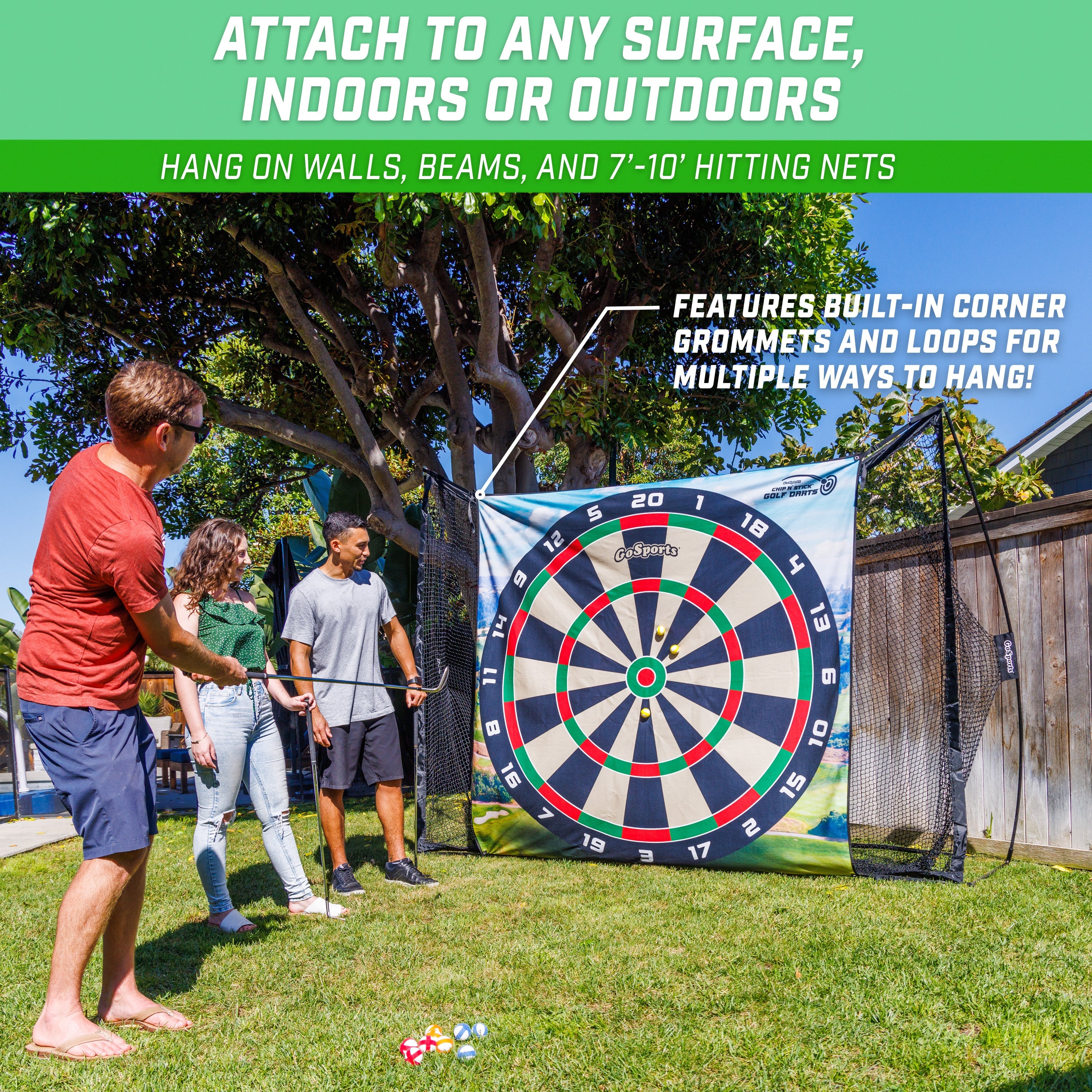 a man and woman playing a game of darts