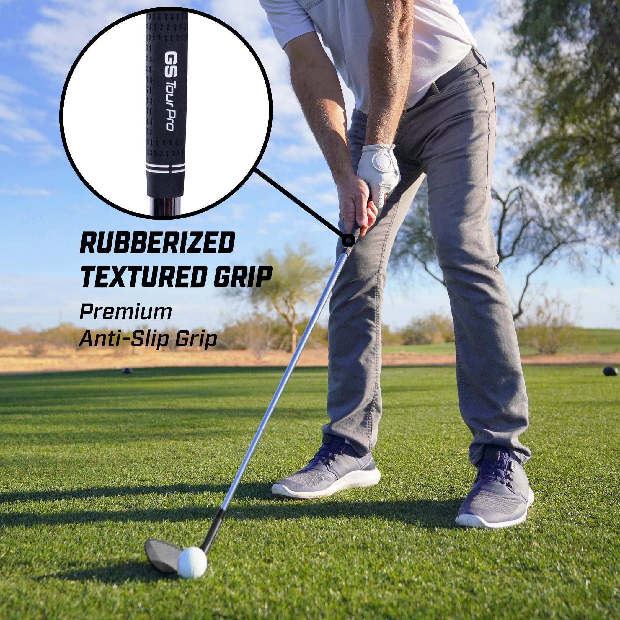 a man is putting a golf ball on the green