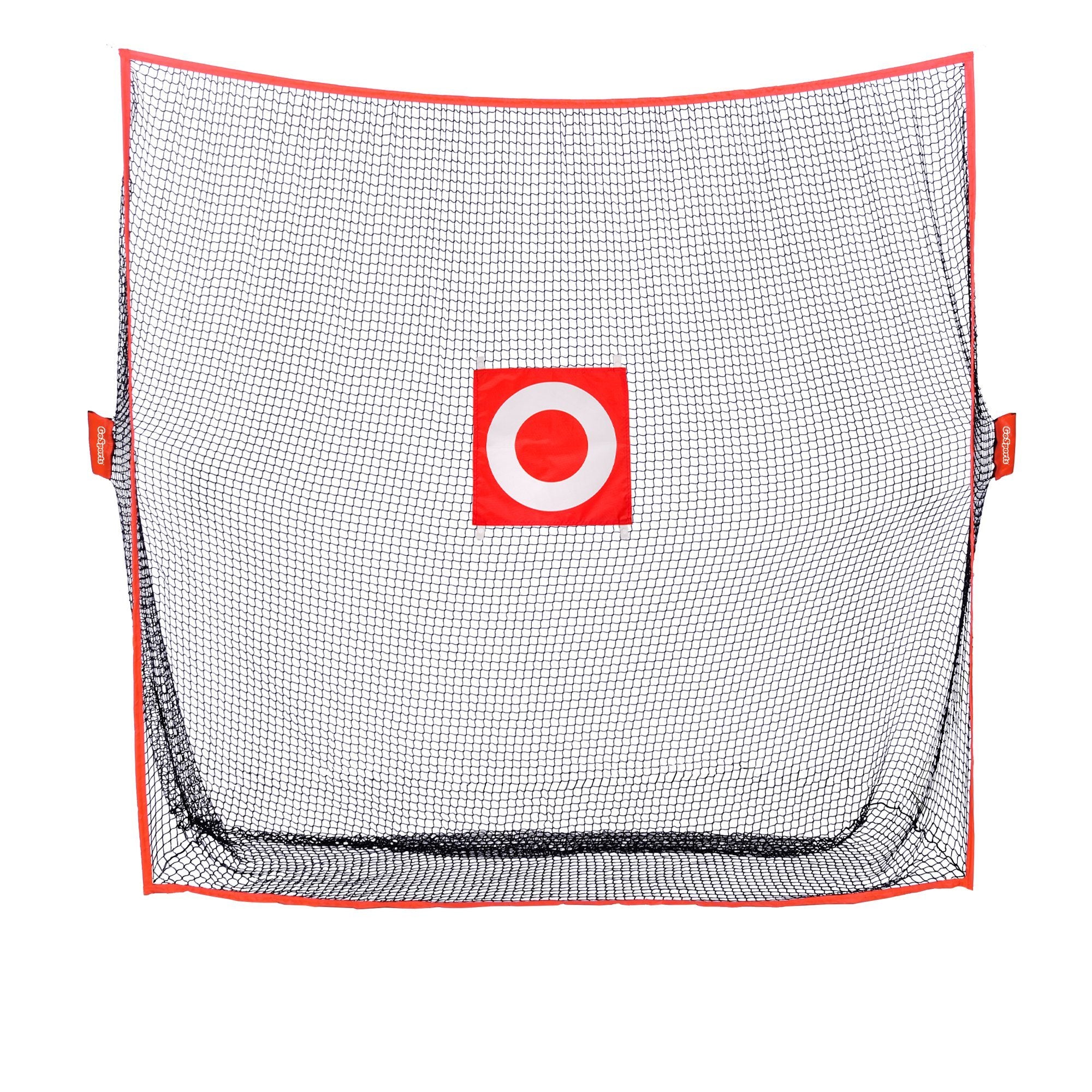 the red and white net is attached to the back of the net