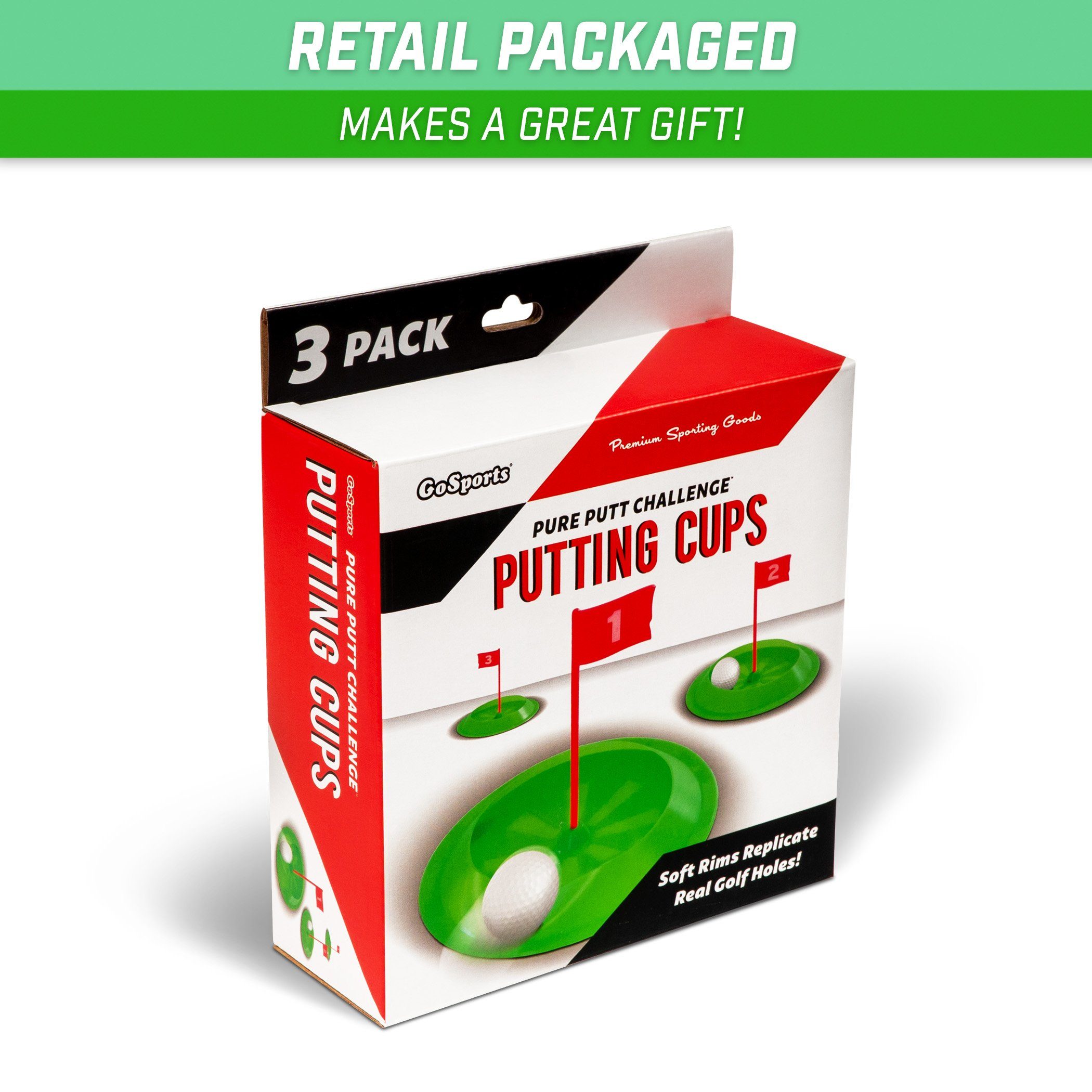 a box of golf balls with the text, ' 3 pack of golf balls '