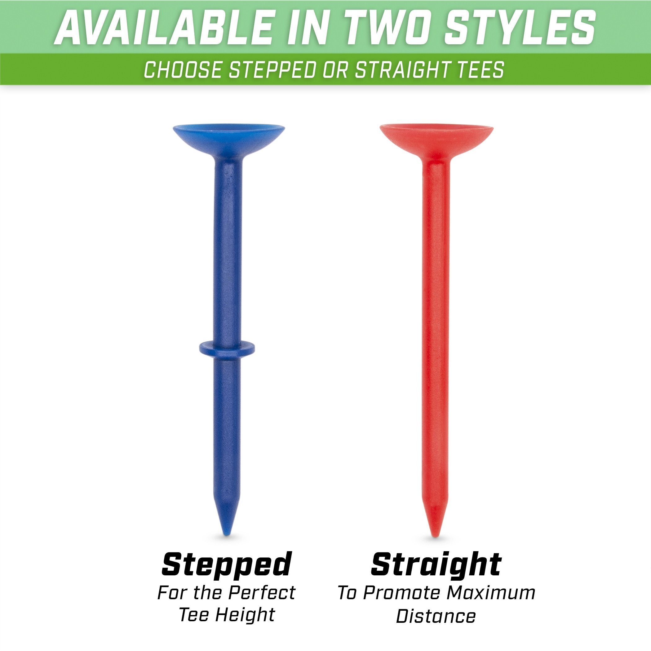 a pair of red and blue plastic screws