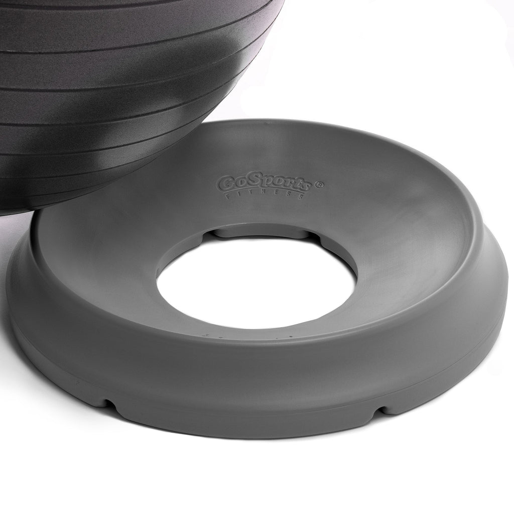 GoSports Hub 360 Fitness Ball Base - Universal Stability Stand for Fitness Balls - Charcoal playgosports.com 