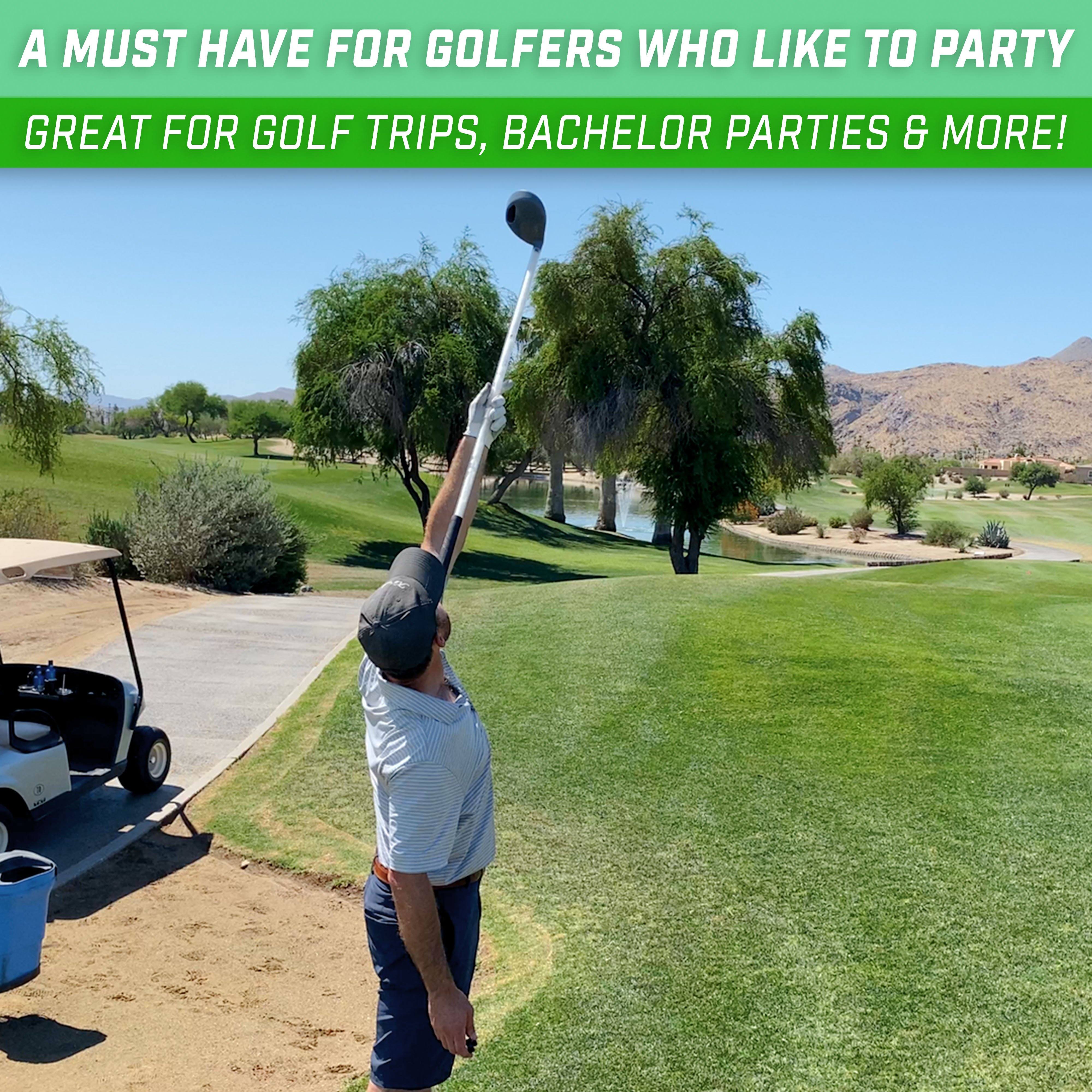 a man is swinging a golf club club