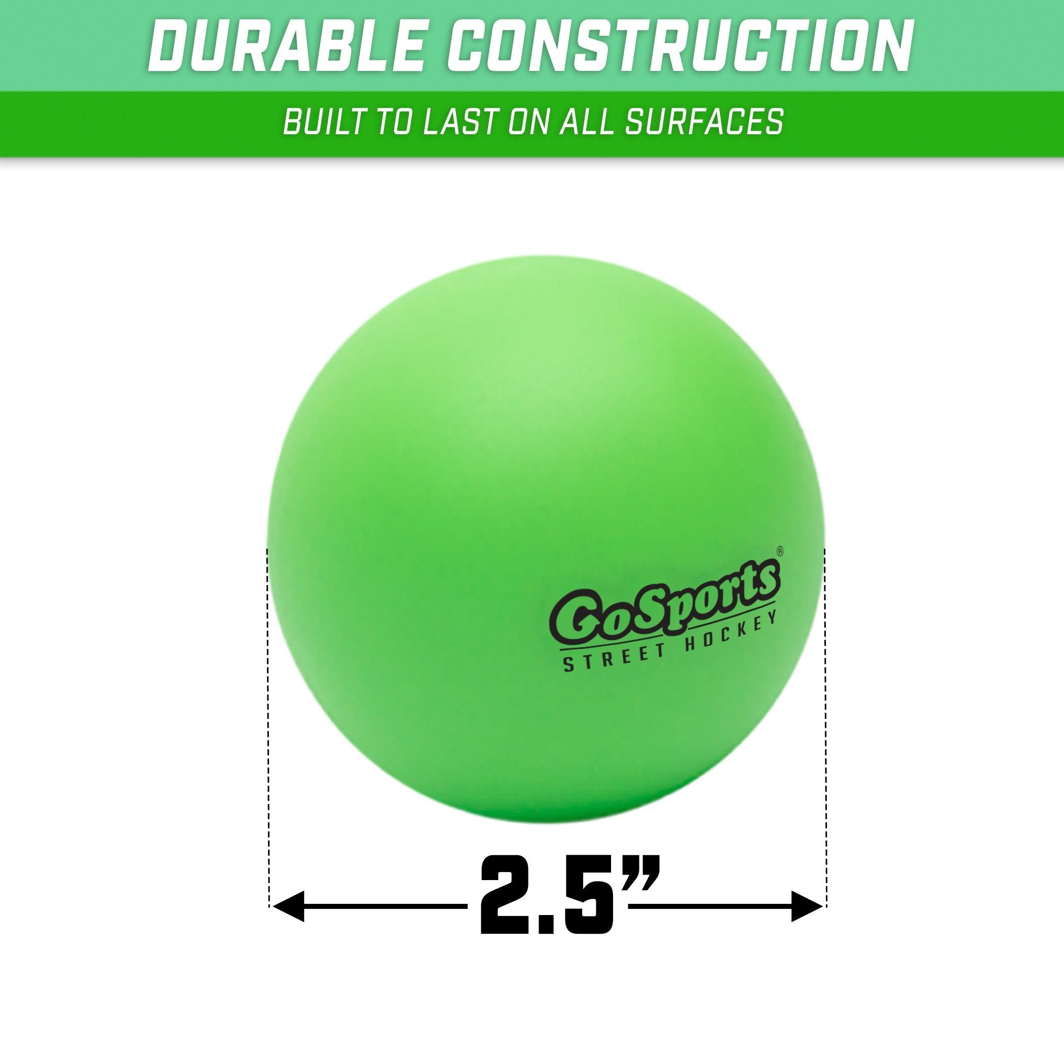 a green ball with the text double construction
