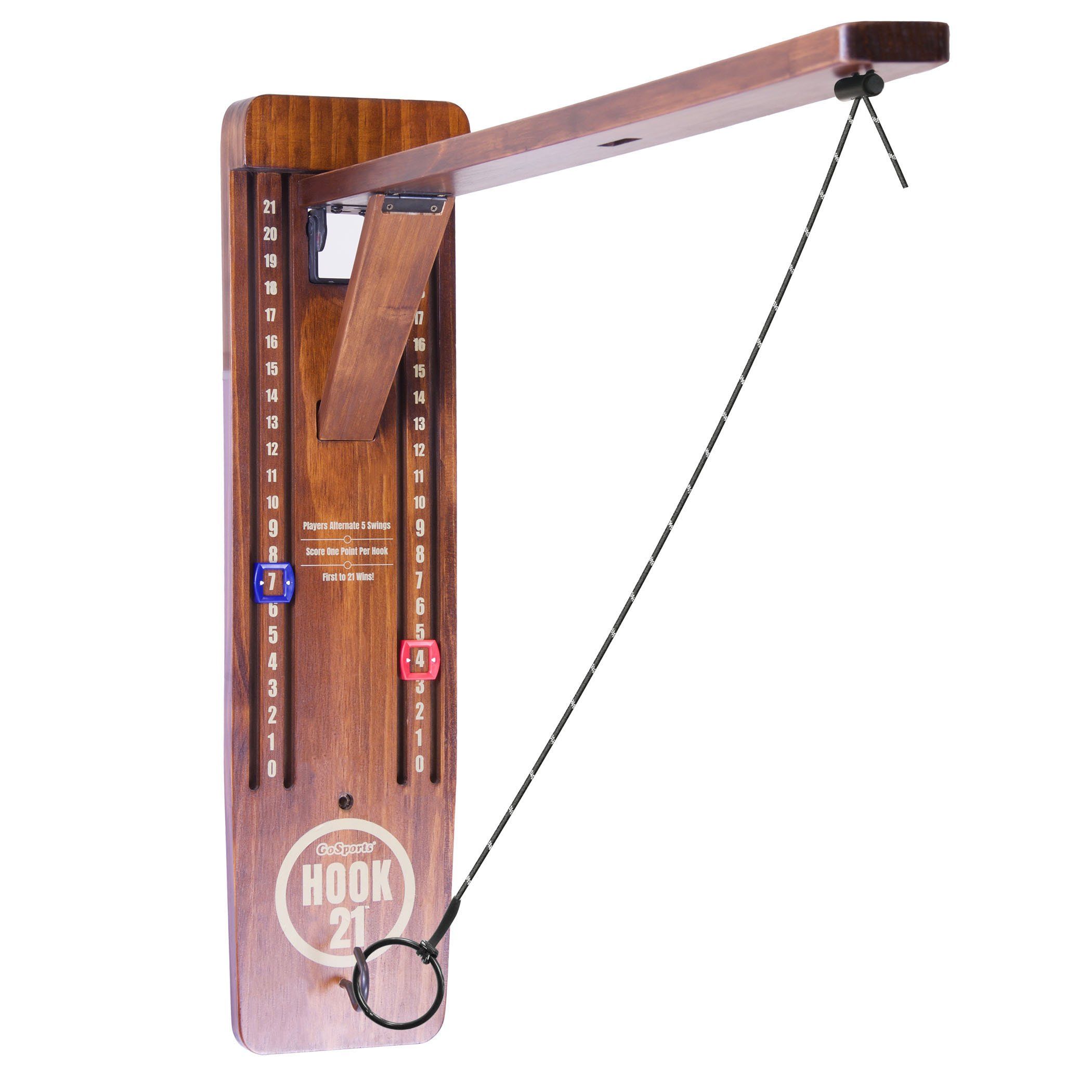 a wooden pendulum with a pendulum handle