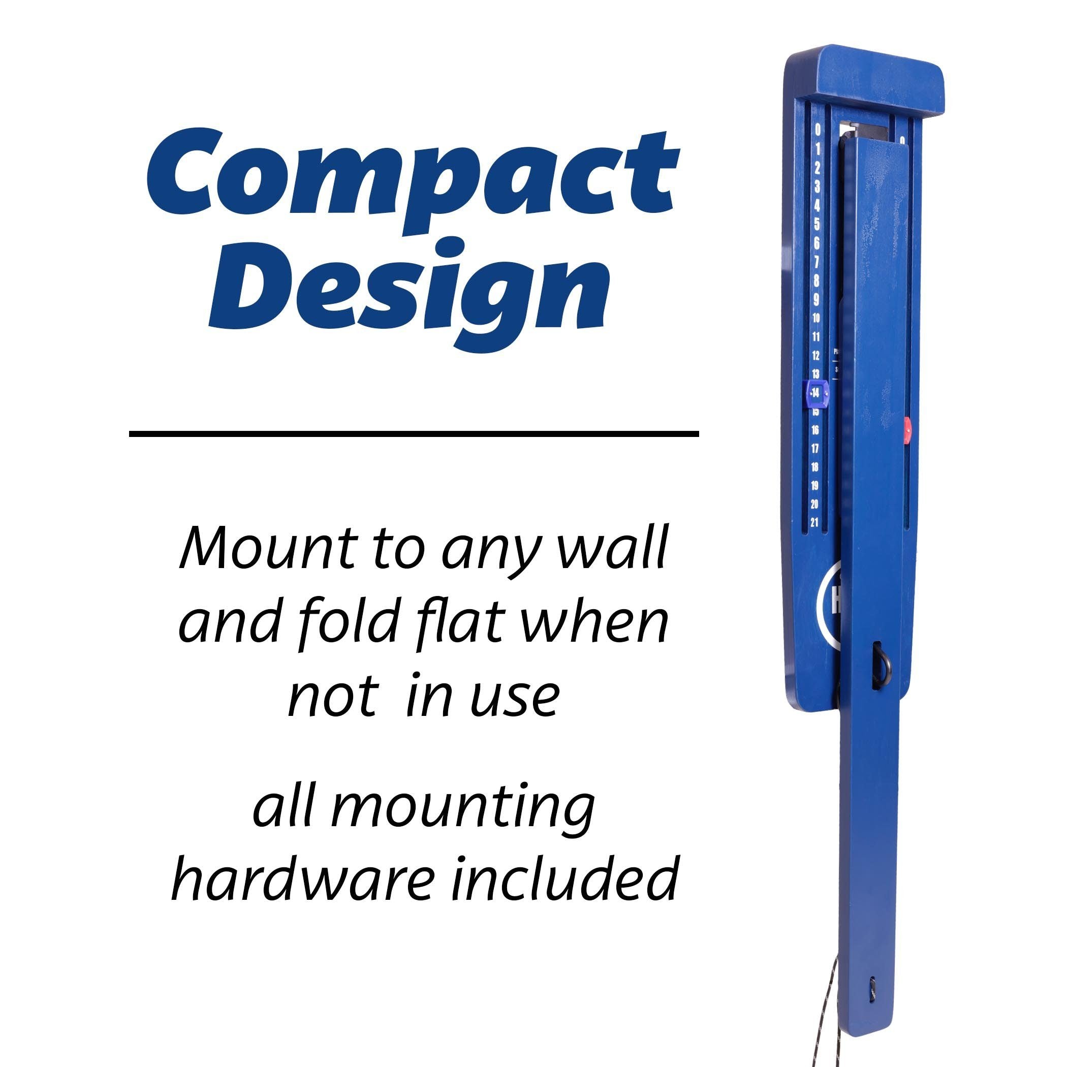 a blue metal detector with the words contact design