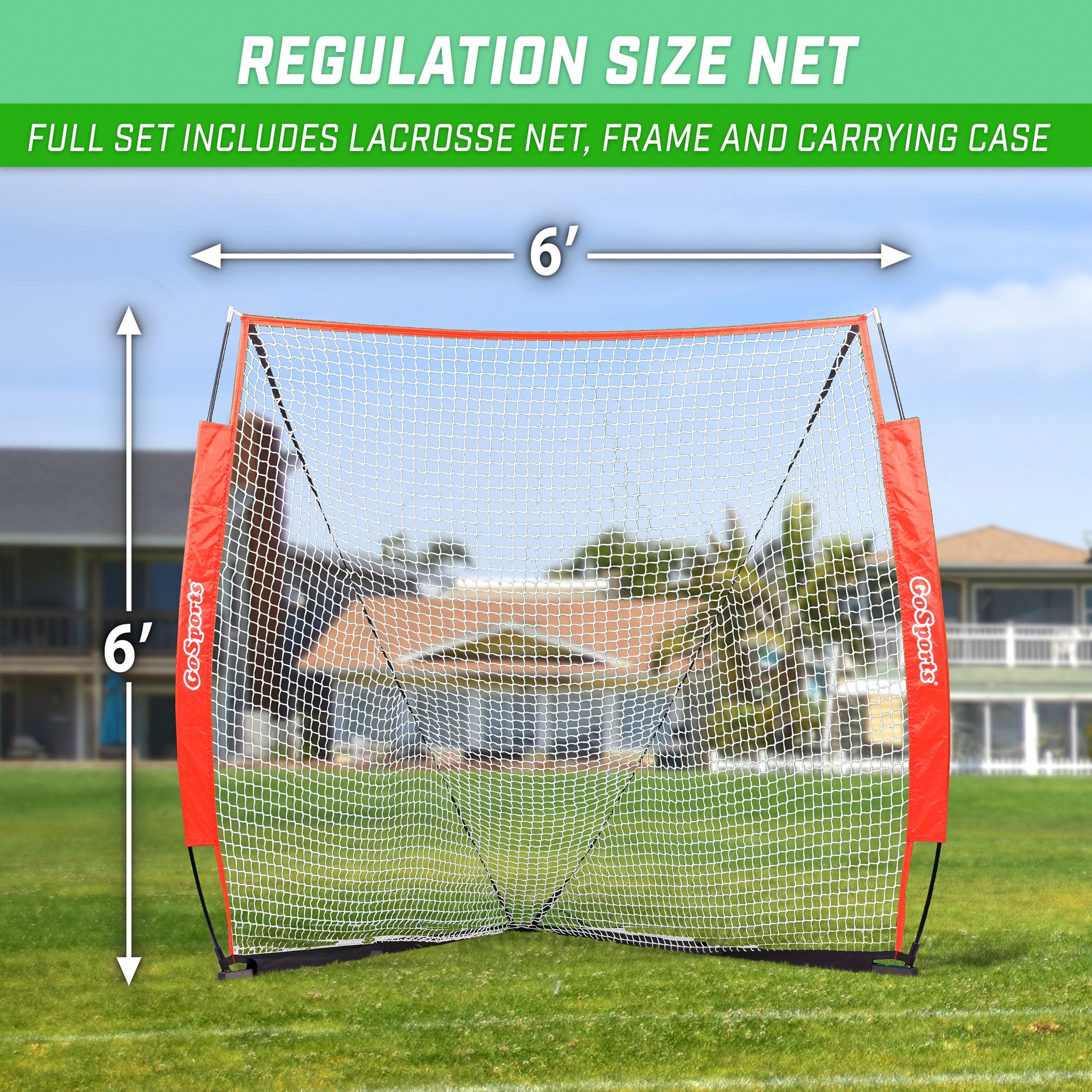 the regulation net is shown with the measurements