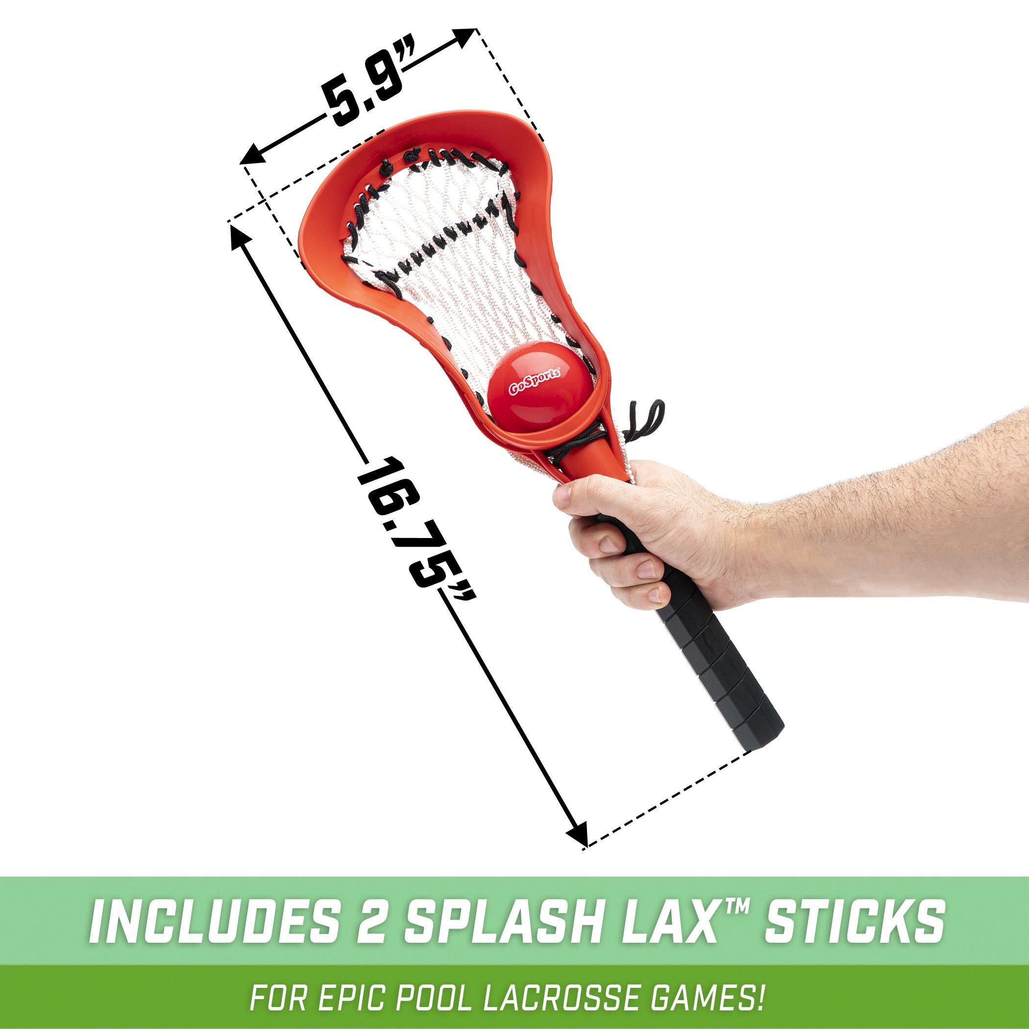 a lacrosse stick with a red and white lacrosse stick