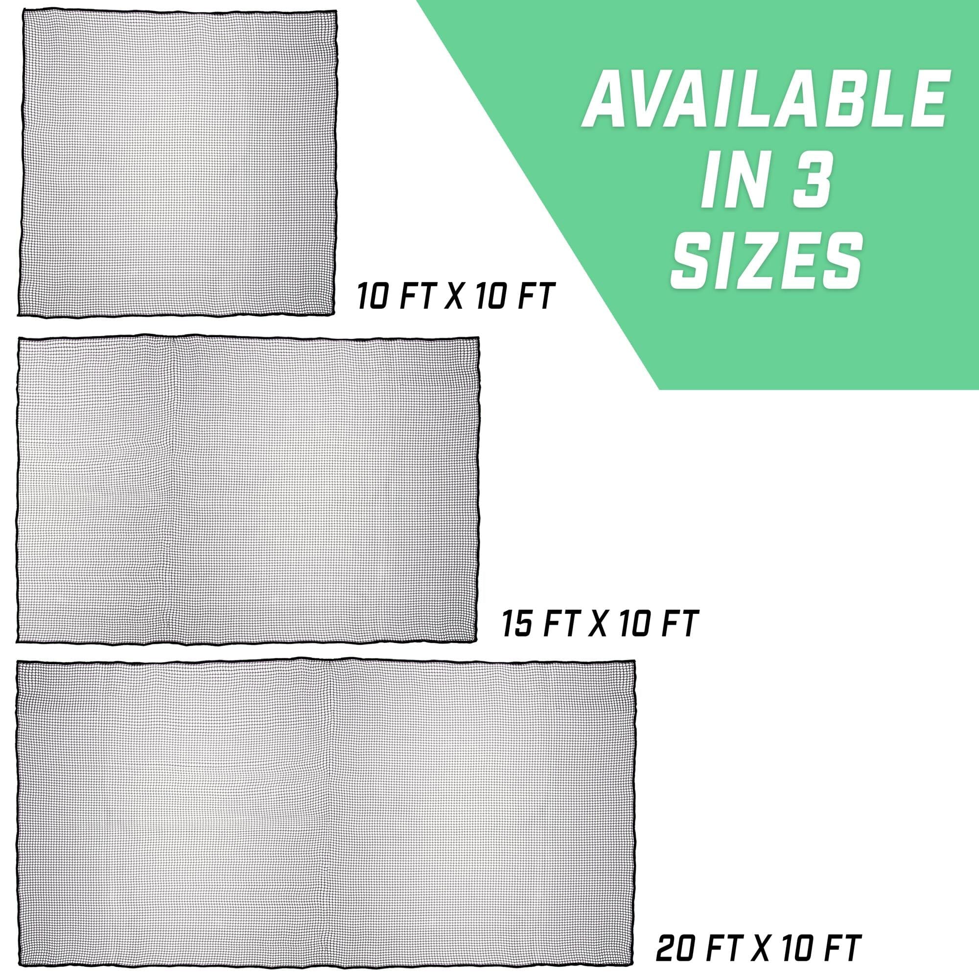 3 different size bulk net '10ft x 10 ft, 15ft x 10ft, and 20ft x 10 ft'