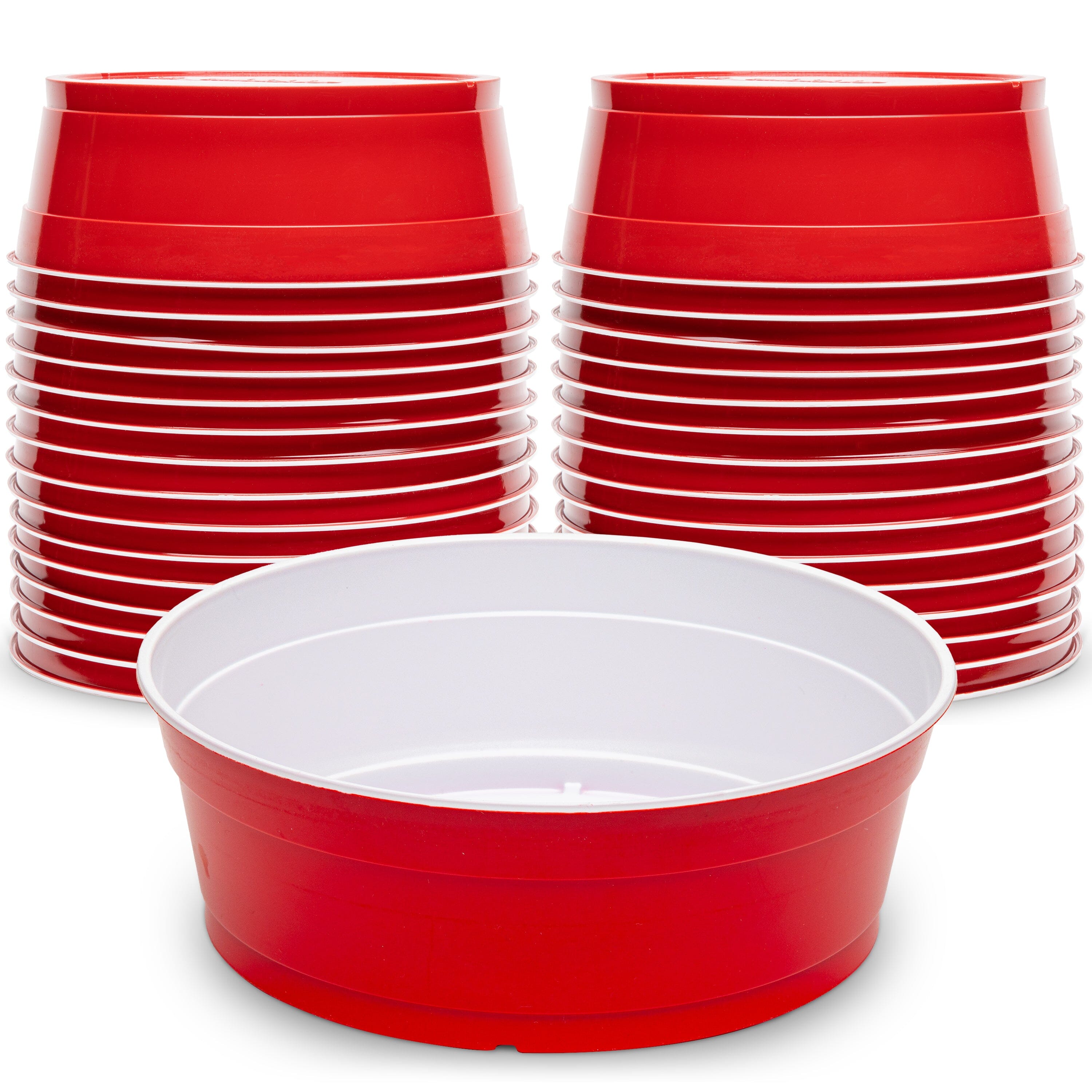 red plastic cups