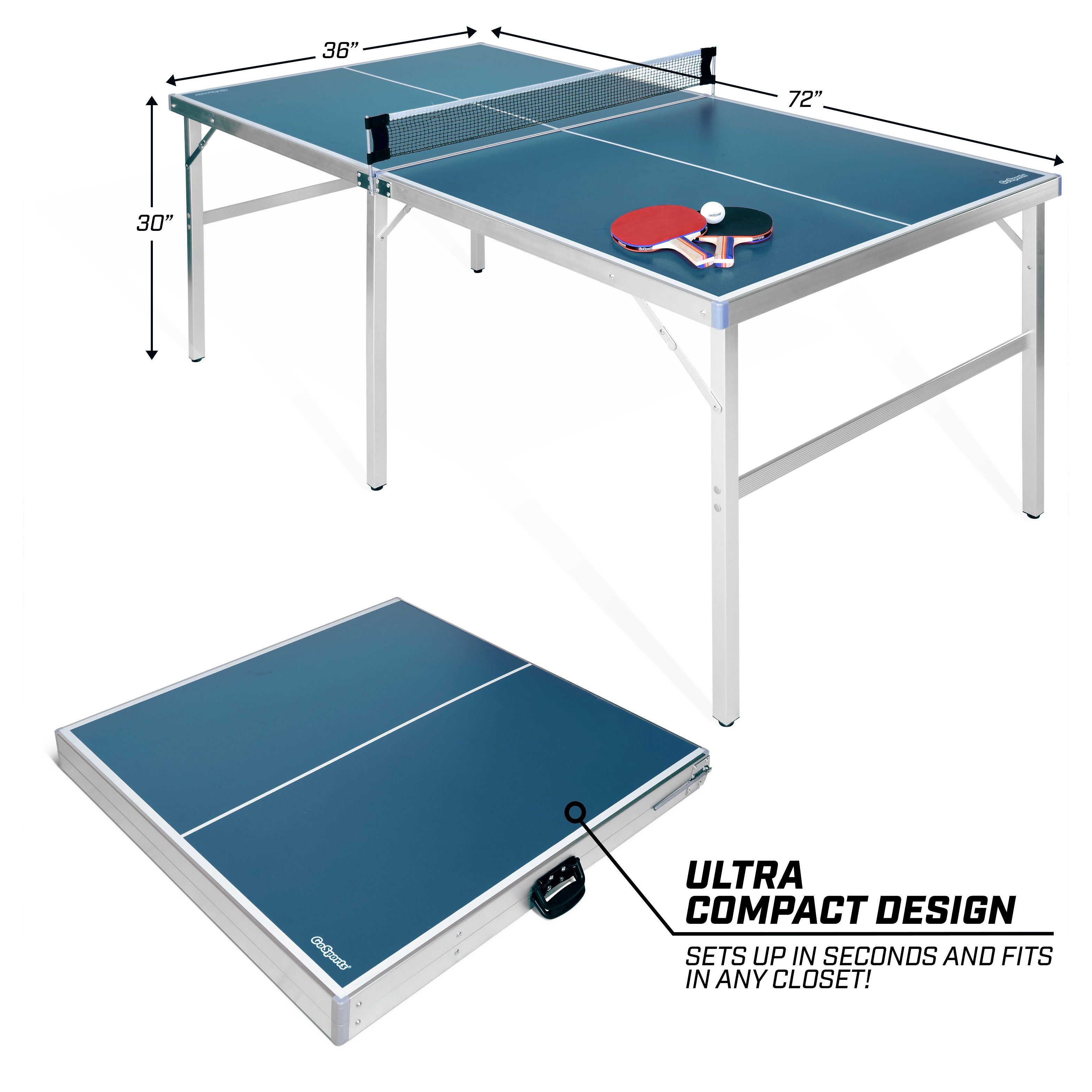 the table tennis table with a ping rack and a ping rack