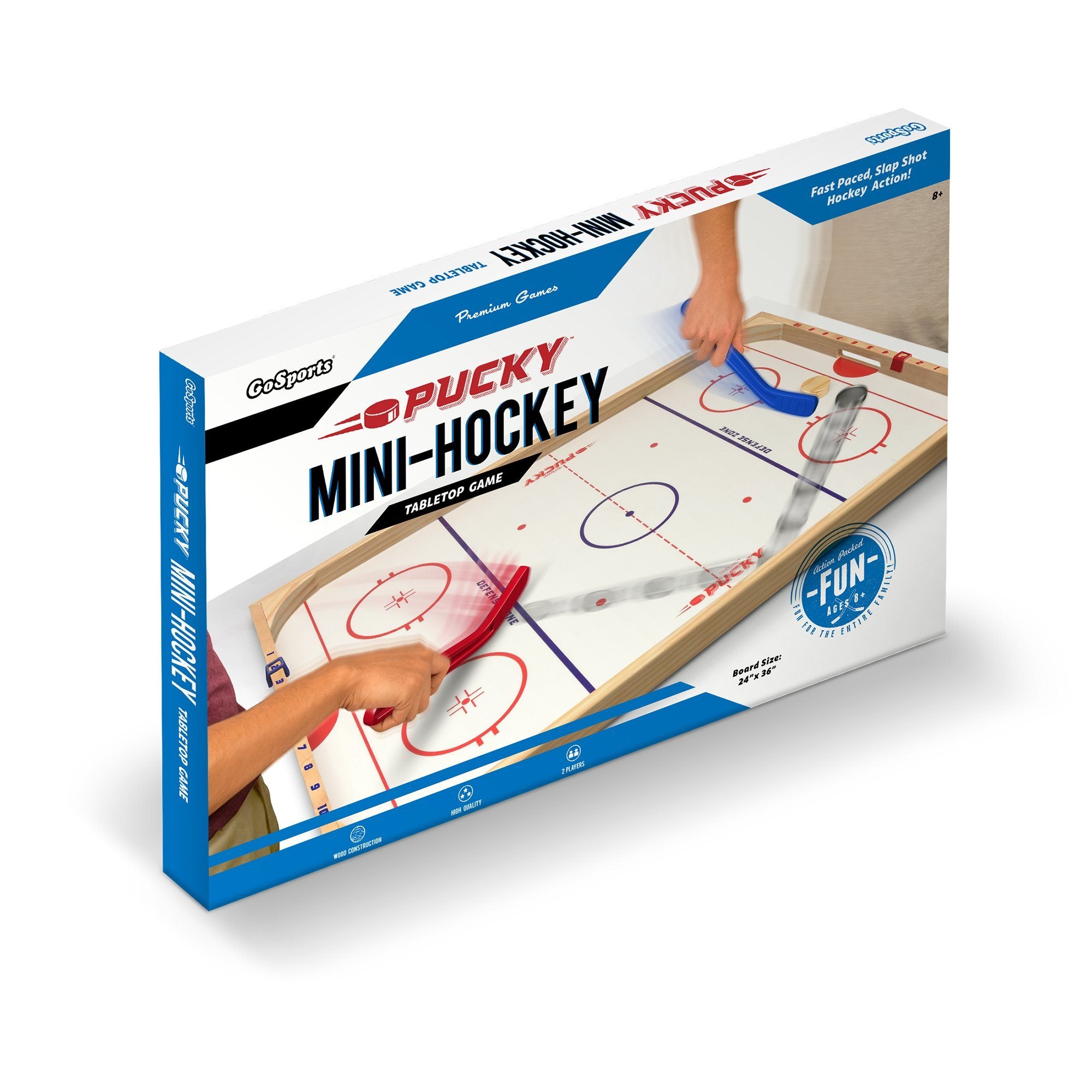 the hockey game is shown in the box