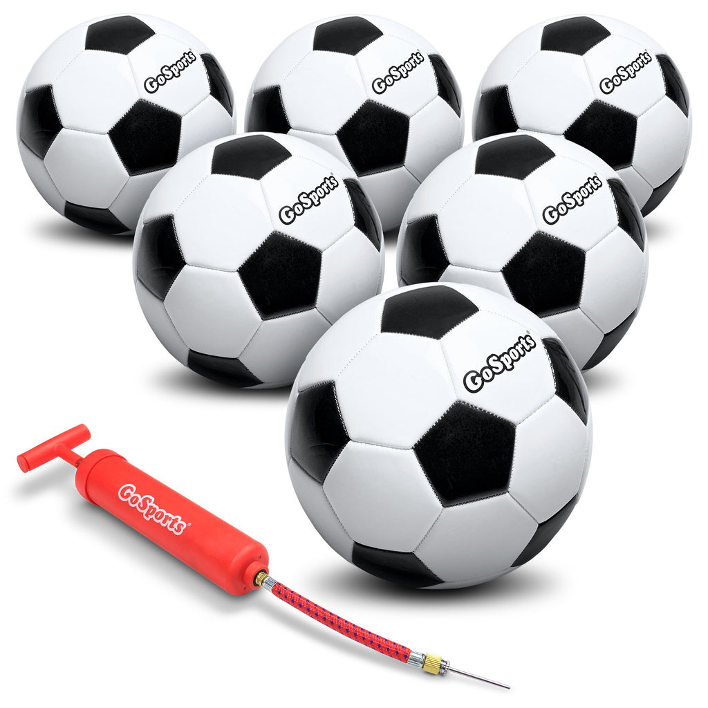 GoSports Classic Soccer Ball 6 Pack - Size 5 - with Premium Pump and Carrying Bag Soccer Ball playgosports.com 
