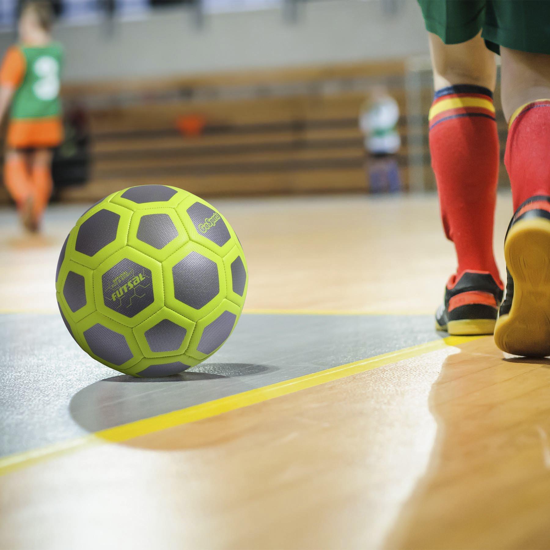 a soccer ball on the floor