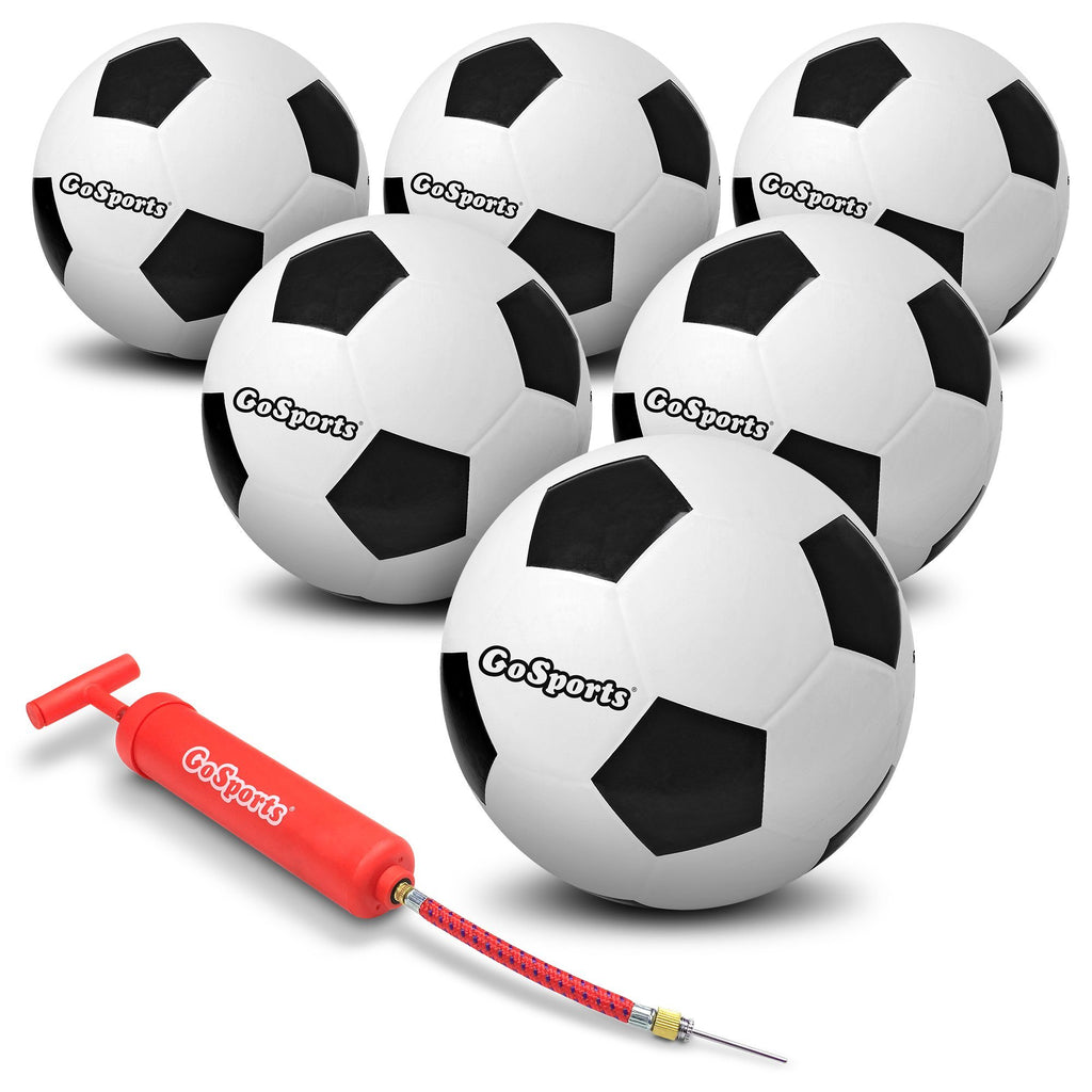 GoSports Size 4 Playground Soccer Ball 6 Pack | Indestructible Rubber Construction for Play on Any Surface | Includes Ball Pump & Carry Bag Soccer Ball playgosports.com 
