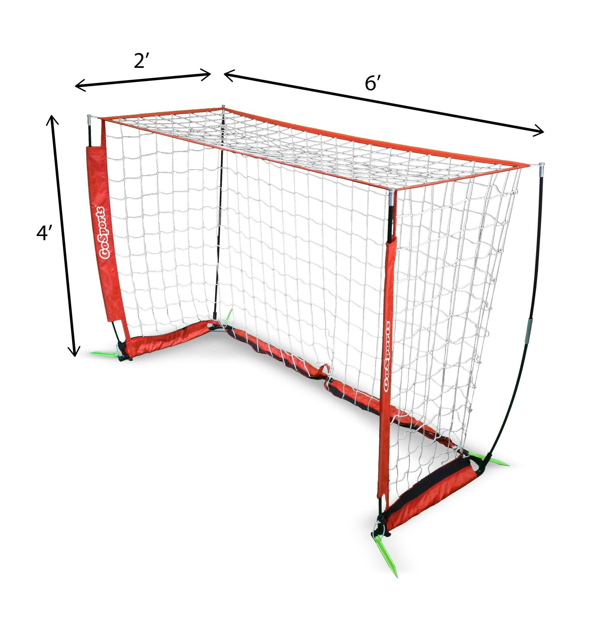 the goal is shown with the height of the goal