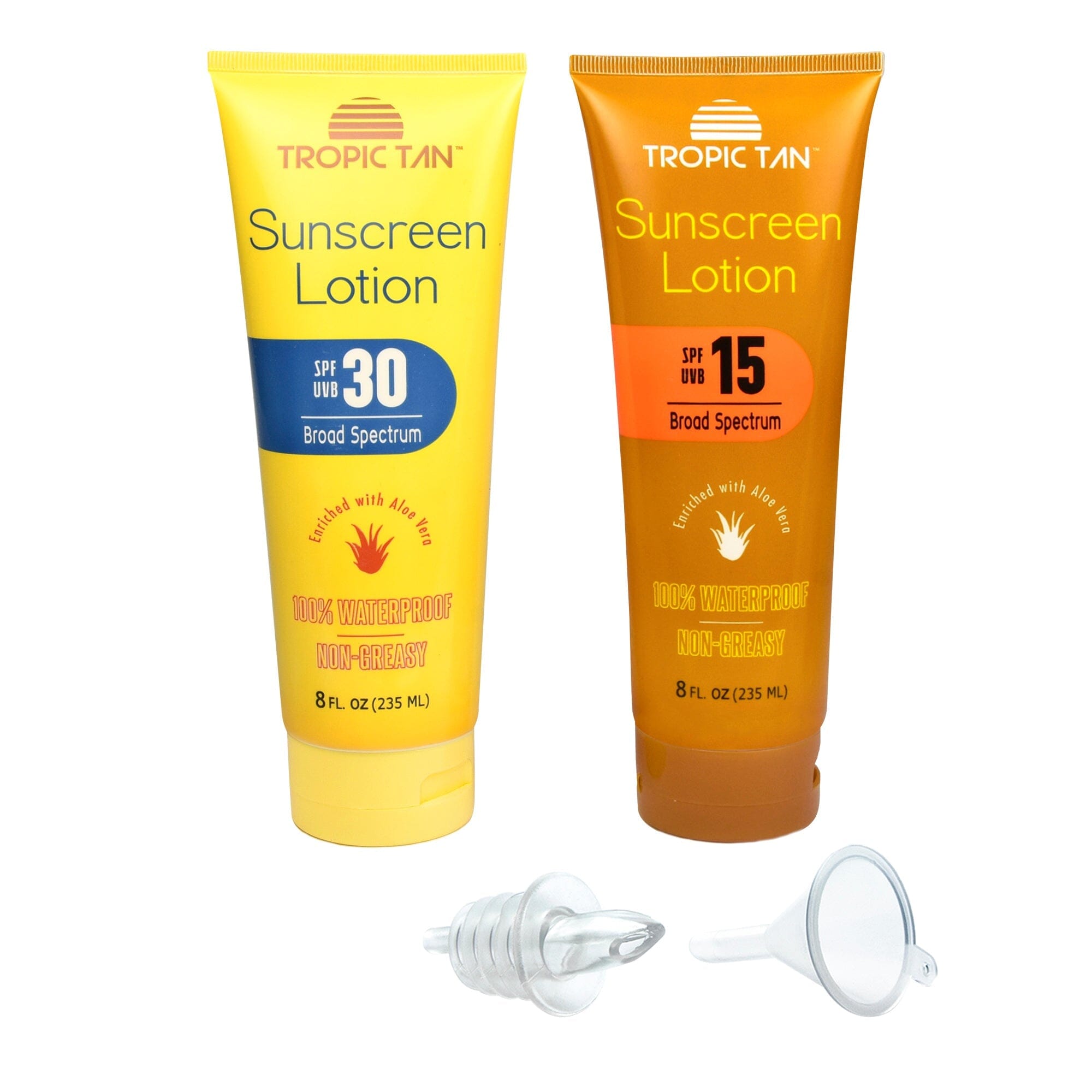 a tube and a tube of suns lotion