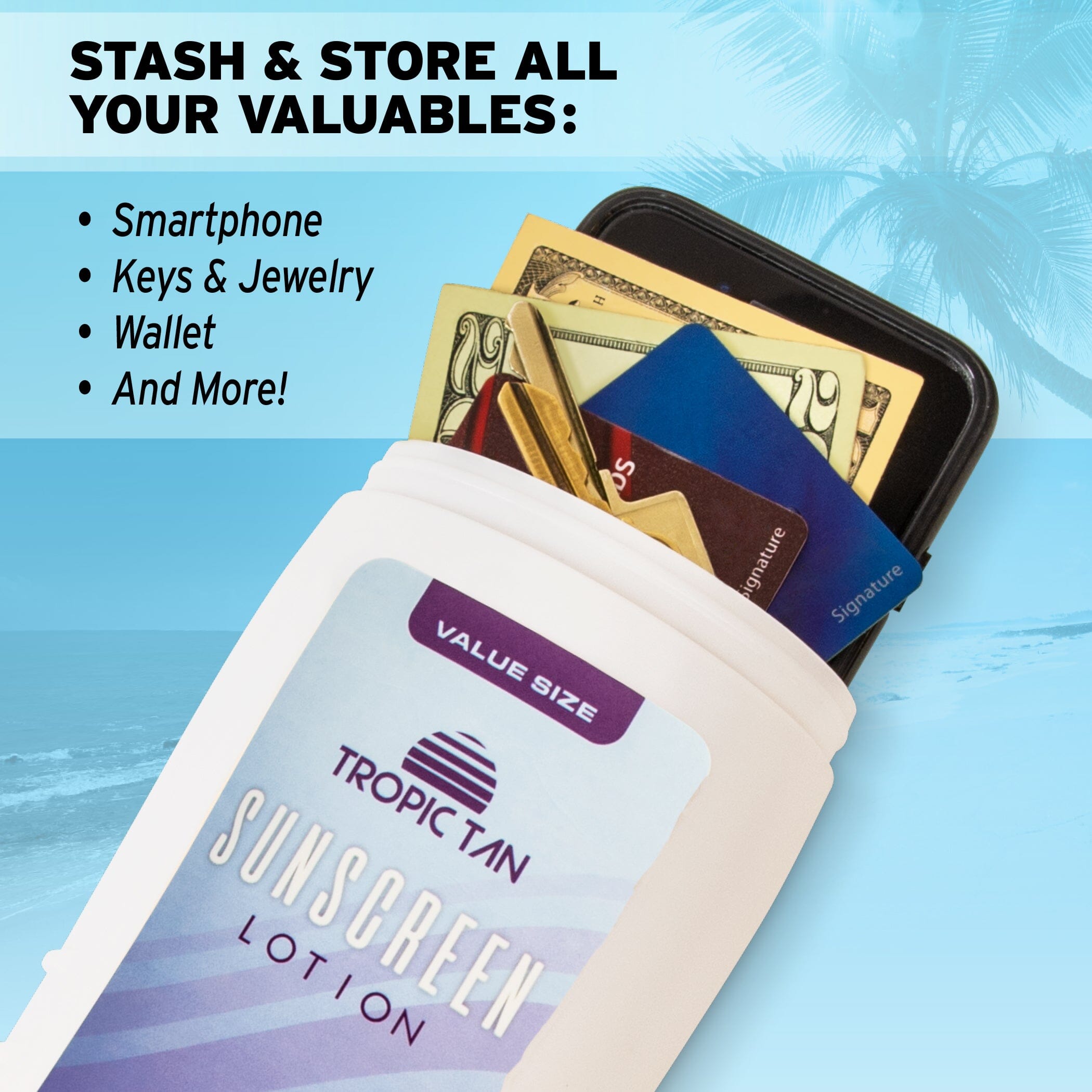 cash and credit cards in a plastic container with the words cash and credit