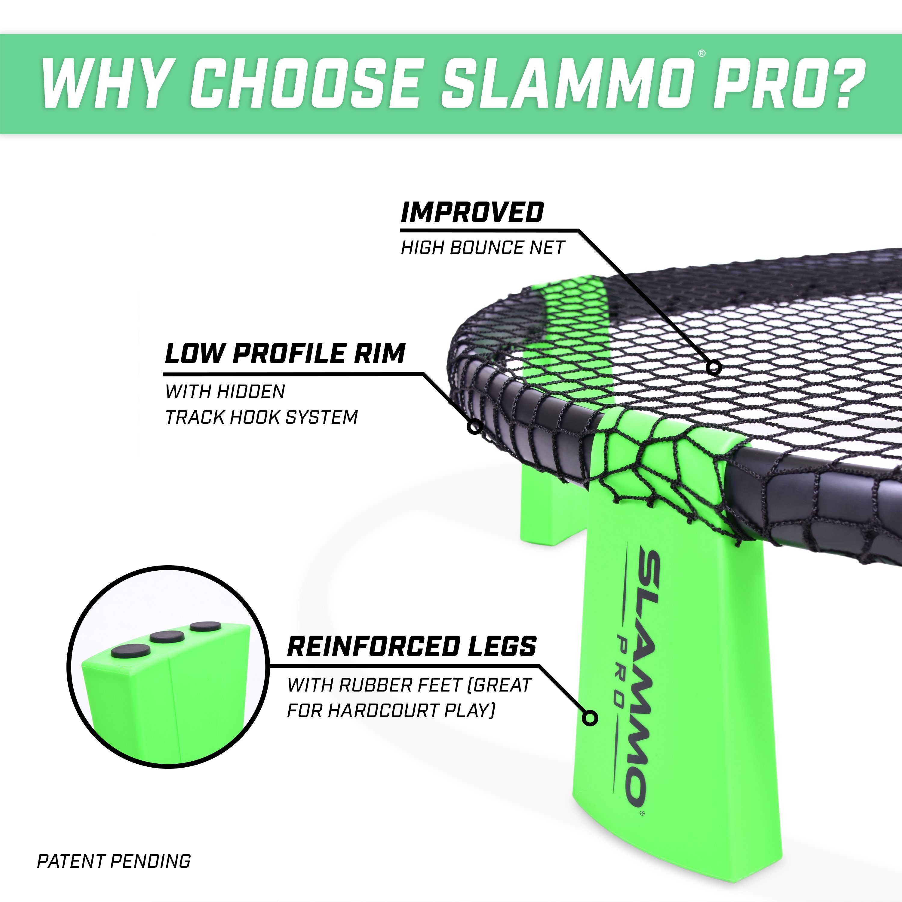 round net qualities high bounce net low profile rim reinforced legs