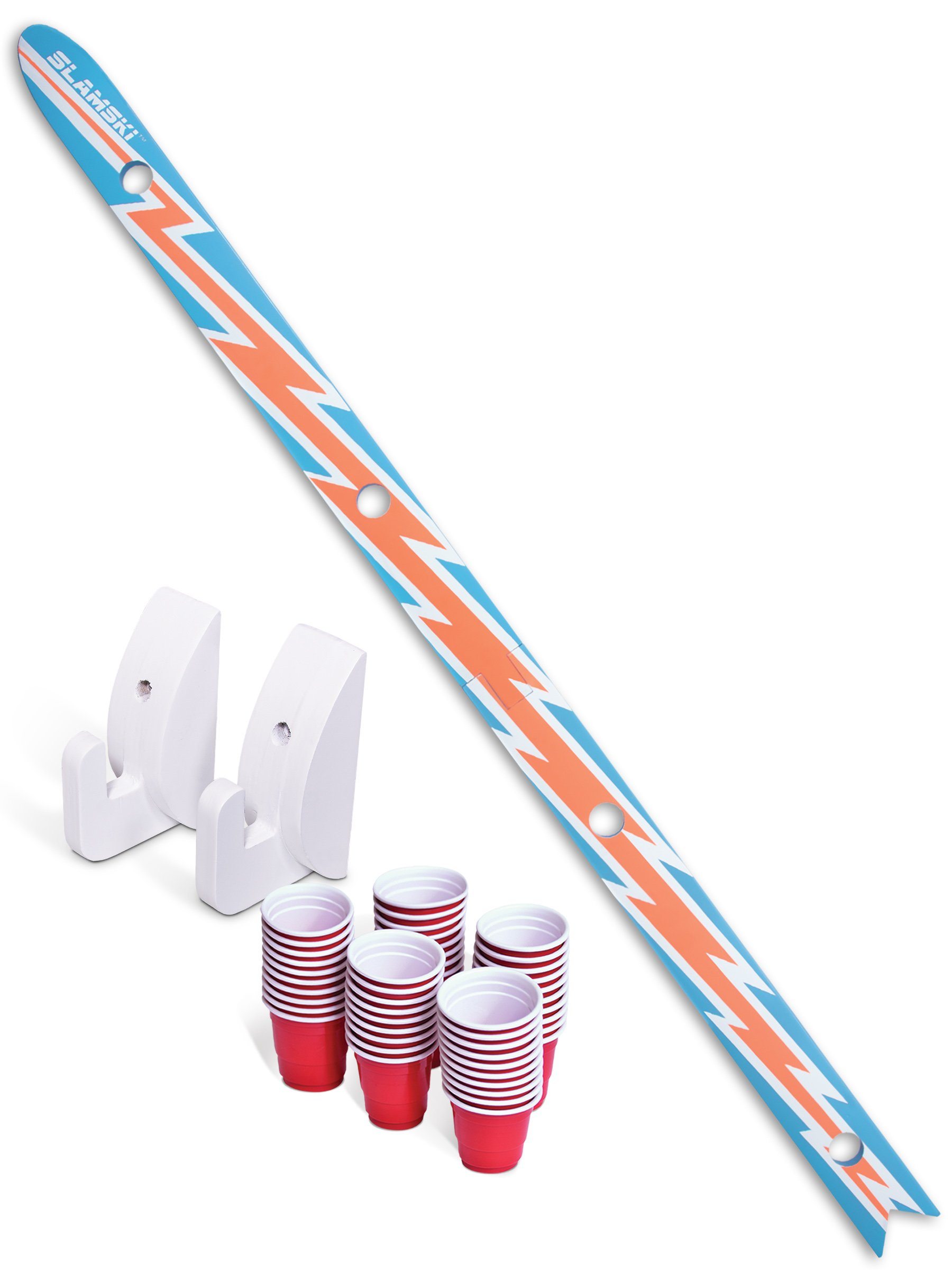 a set of two cups and a stick