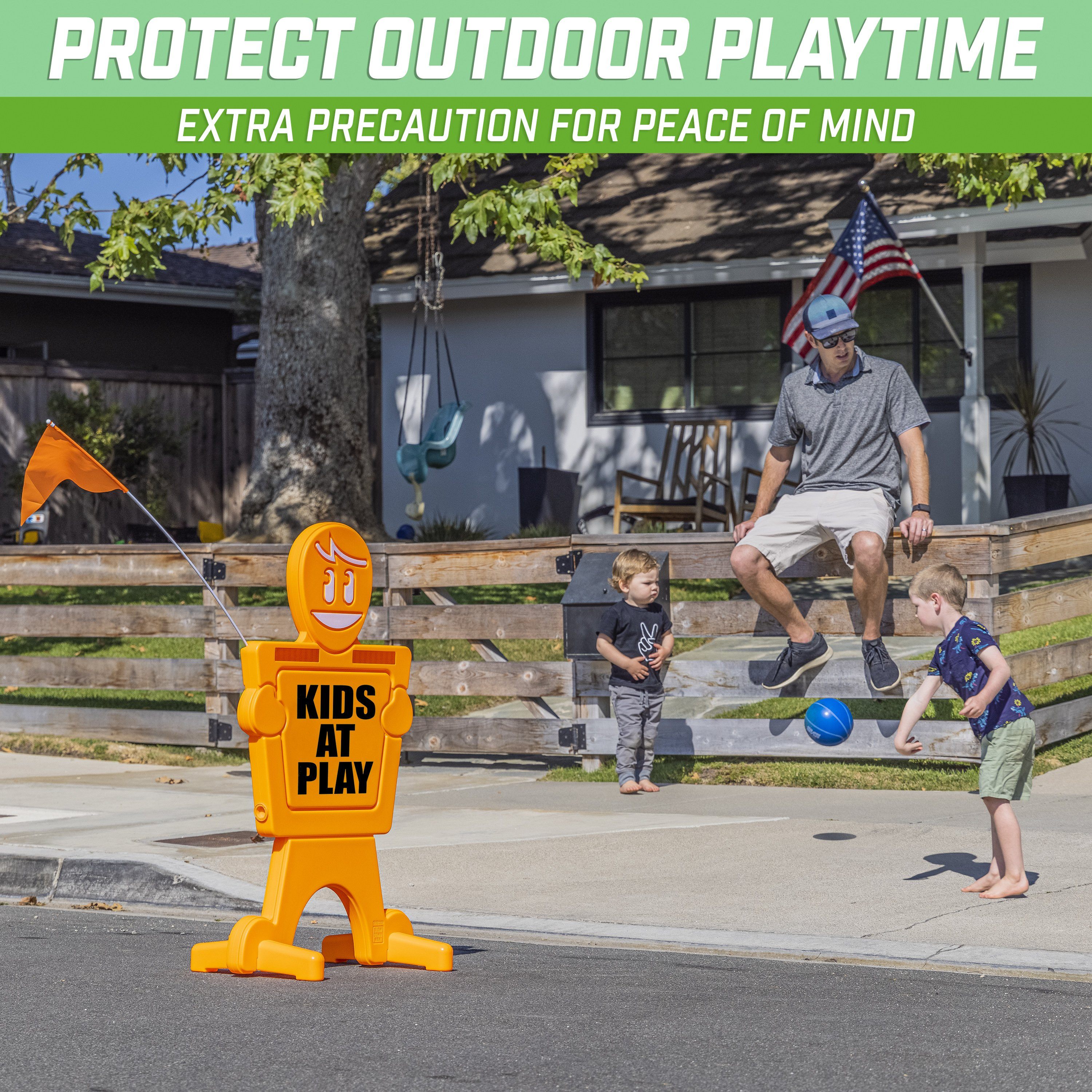 a man and a child playing with a toy