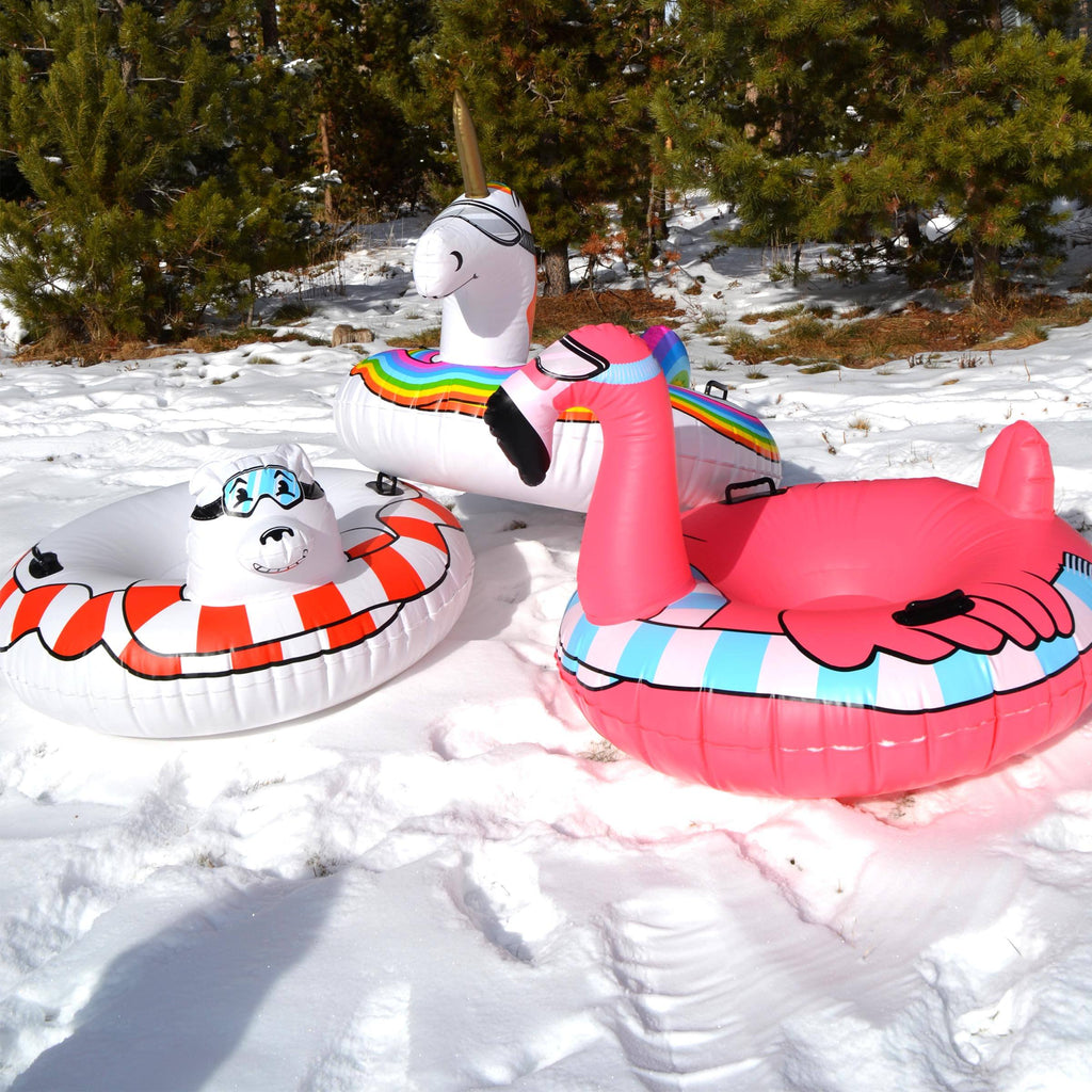 GoFloats Winter Snow Tube - Unicorn - The Ultimate Sled & Toboggan Snow Tube playgosports.com 