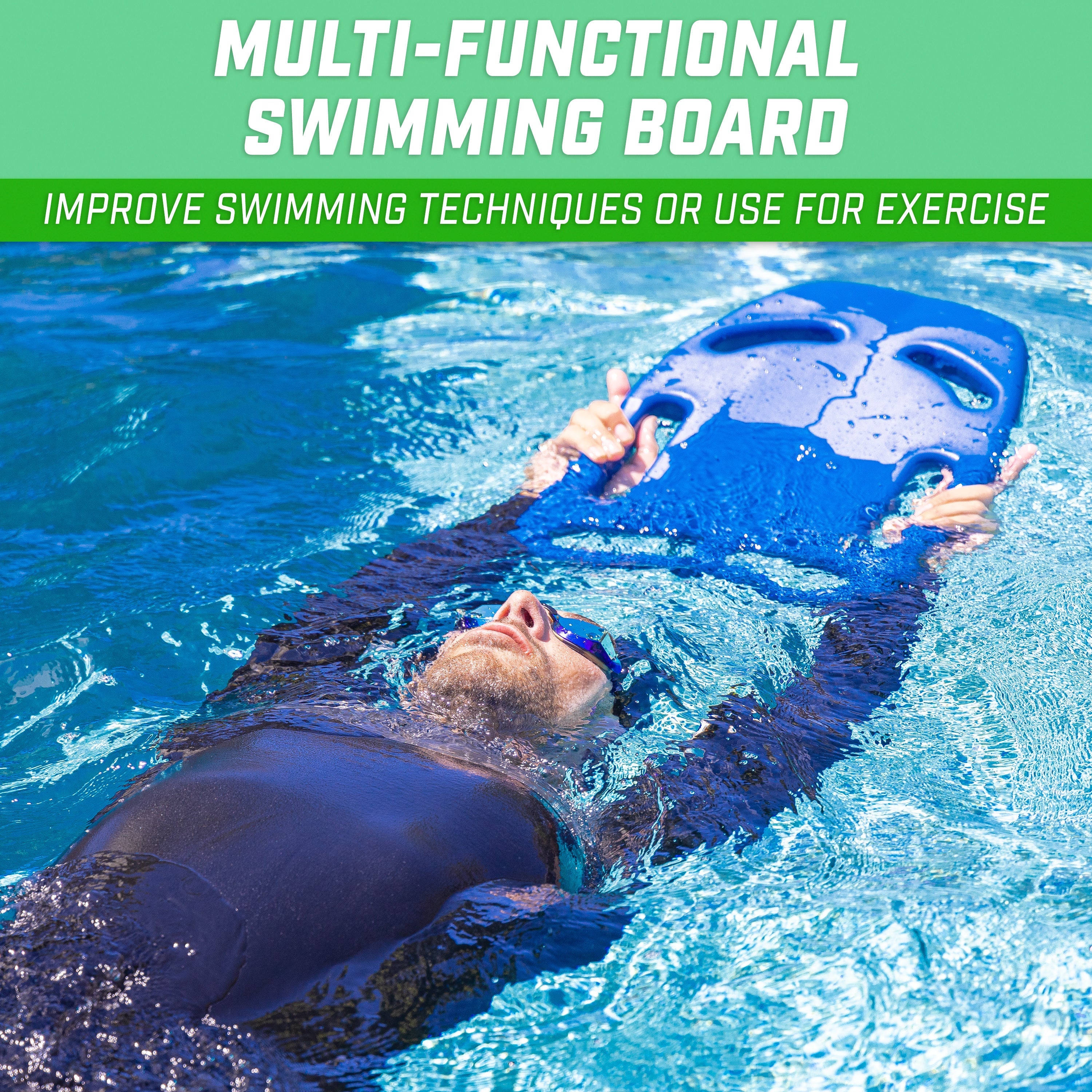 a man swimming in the water with the text, the best swim training for men