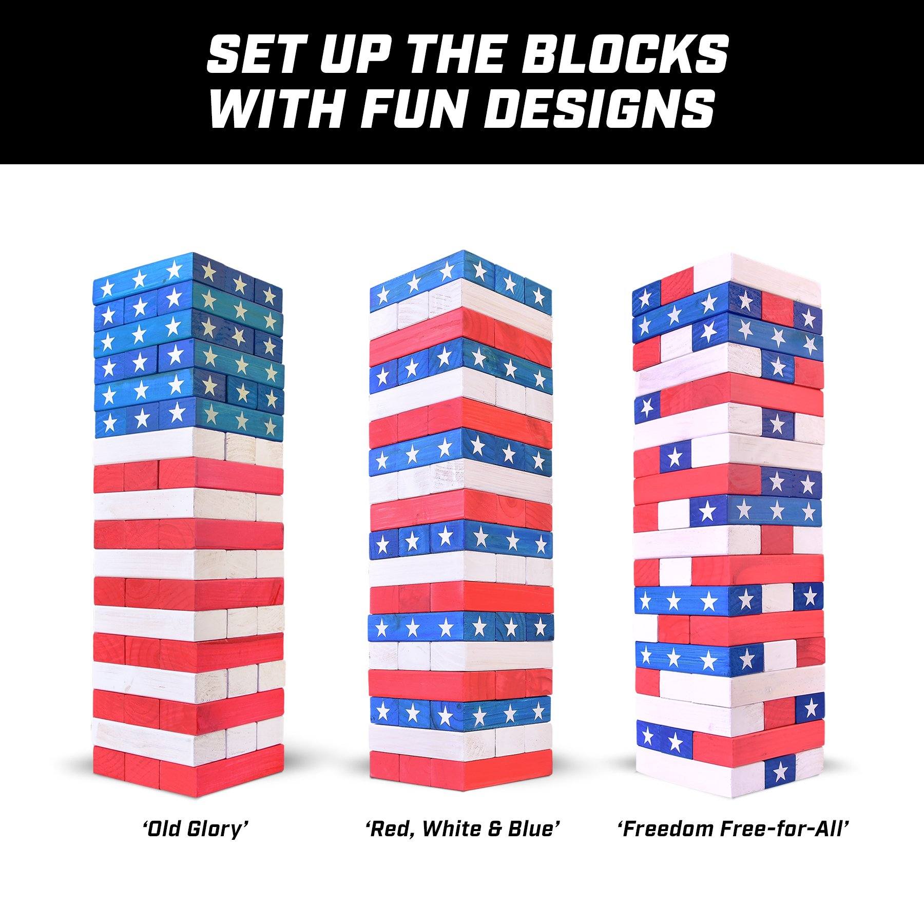 a stack of blocks with the words, ' set up blocks with fun '